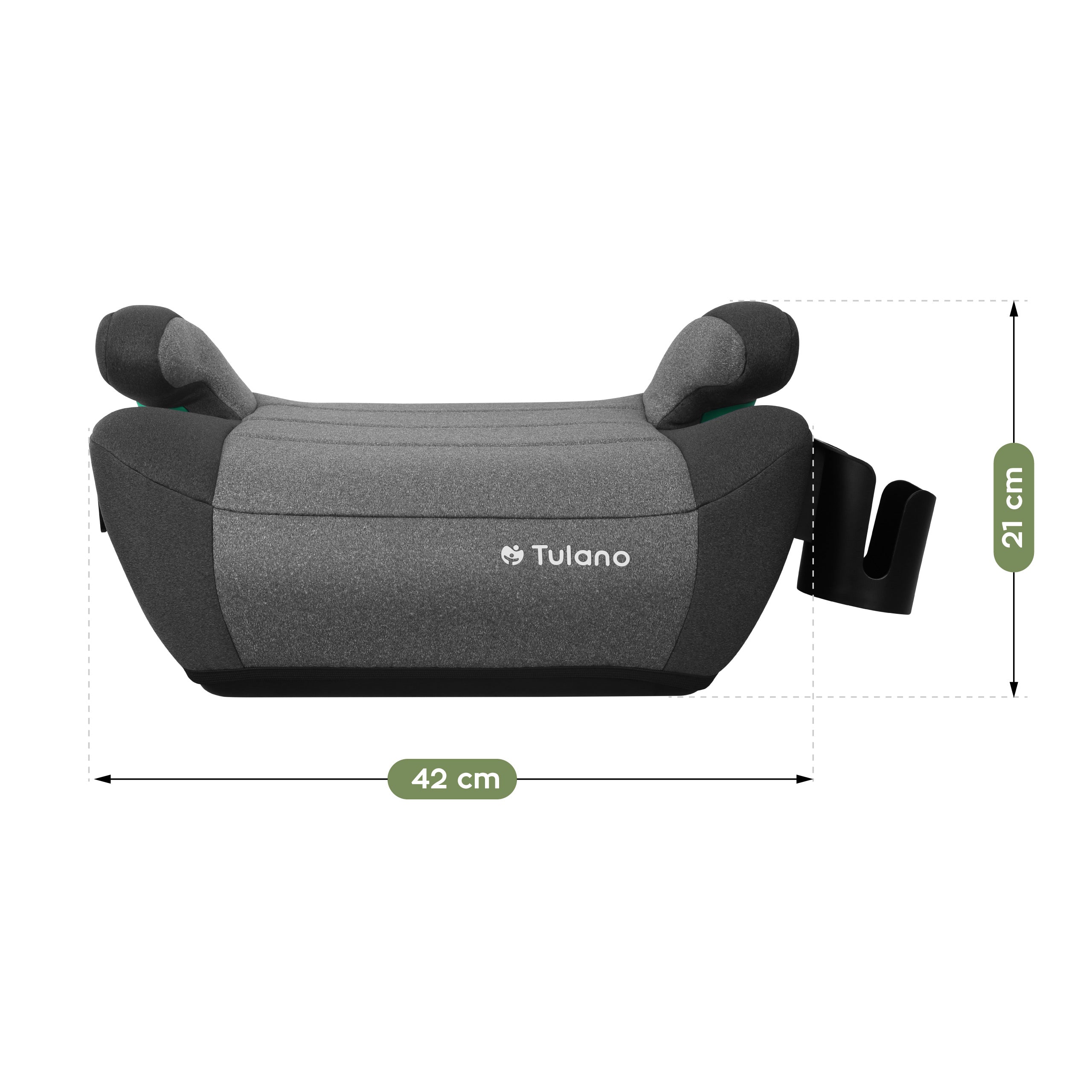 Seggiolino auto Tulano Cabby 35 Grey con base ISOFIX, 125-150 cm, I-Size