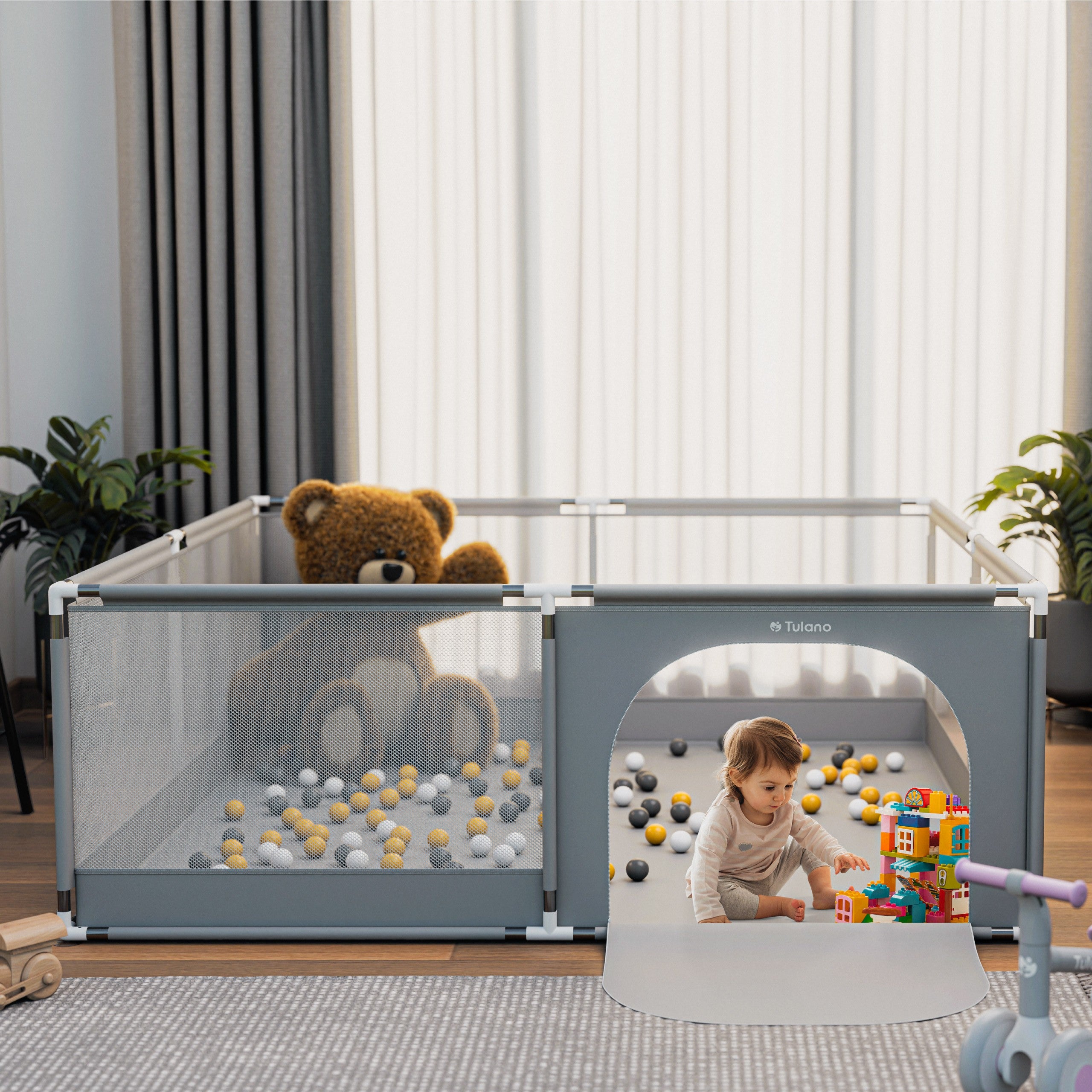Box per bambini Tulano Cozy 28 Grey - 200 cm