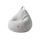 Pouf a sacco in velluto a coste grigio Mark Adler Comfy 1.0 Grey