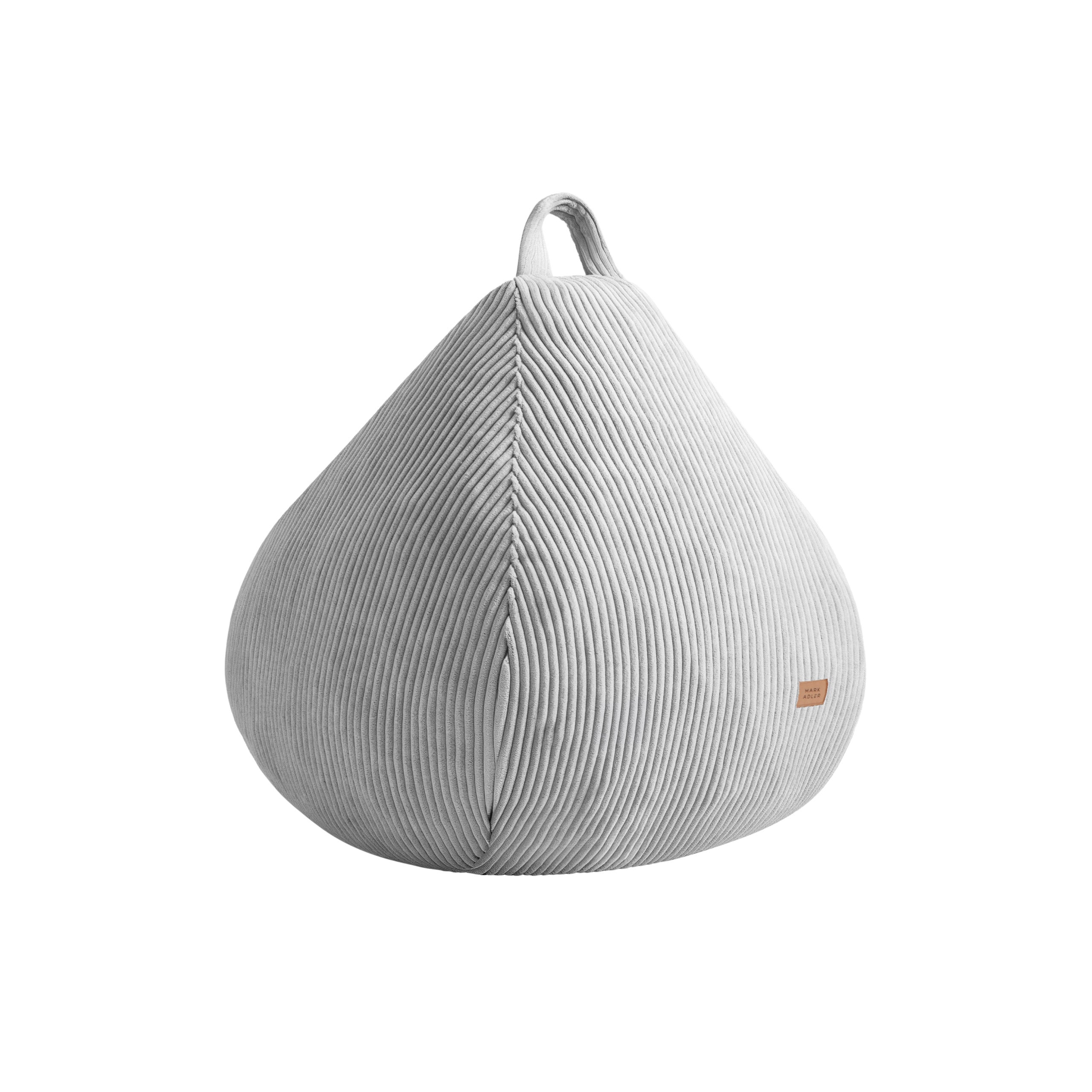 Pouf a sacco in velluto a coste grigio Mark Adler Comfy 1.0 Grey