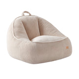 Poltrona pouf in velluto a coste con schienale Mark Adler Comfy 4.0 Beige