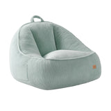 Poltrona pouf in velluto a coste con schienale Mark Adler Comfy 4.0 Sage