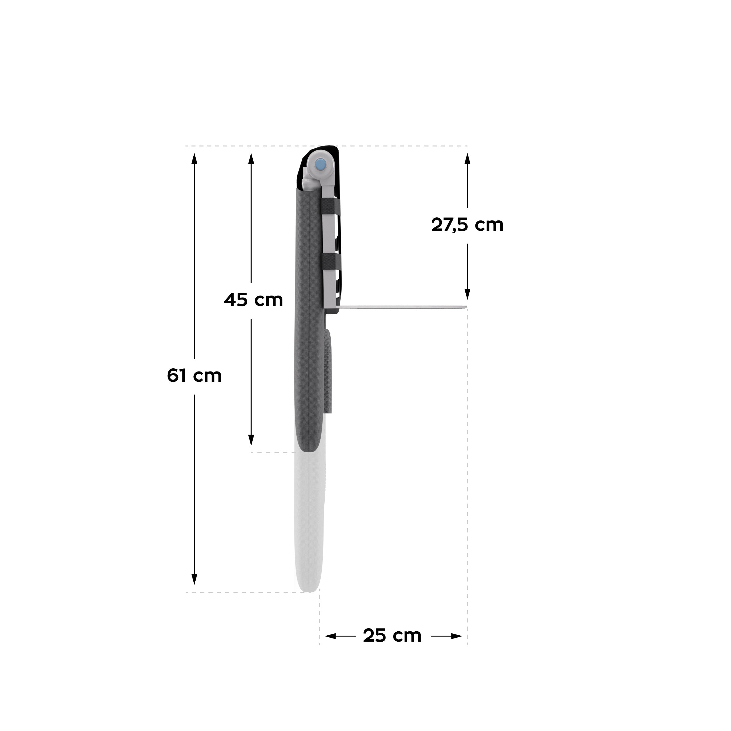 Spondina di sicurezza per letto da 150 cm Tulano Cover 25 Grey