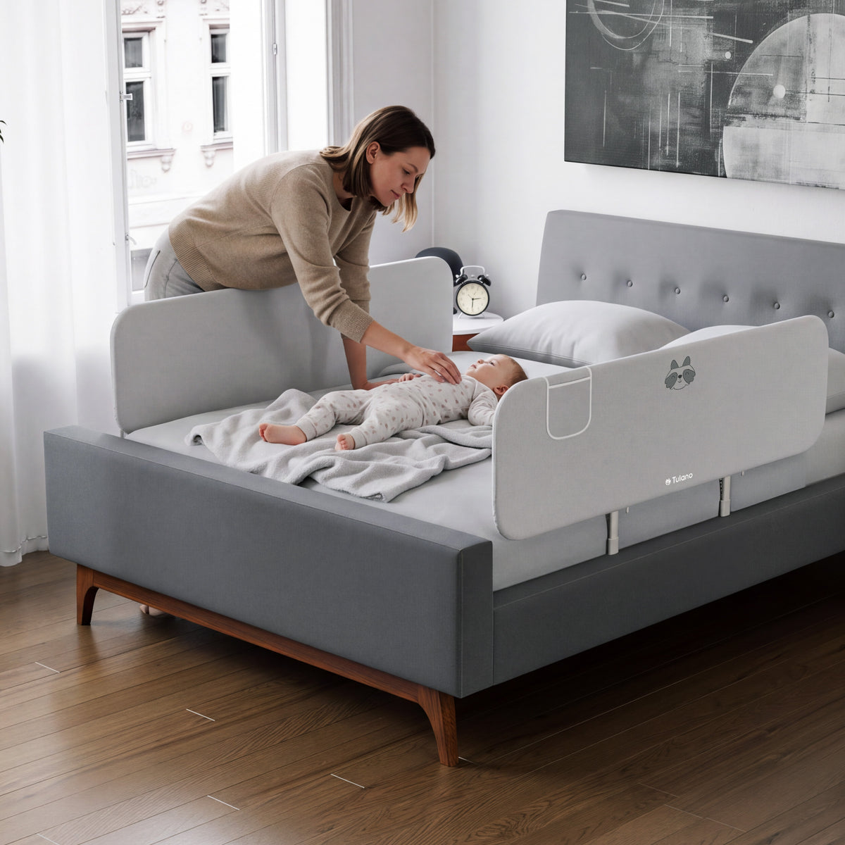 Sponda di sicurezza per letto 150 cm Tulano Cover 55 Grey