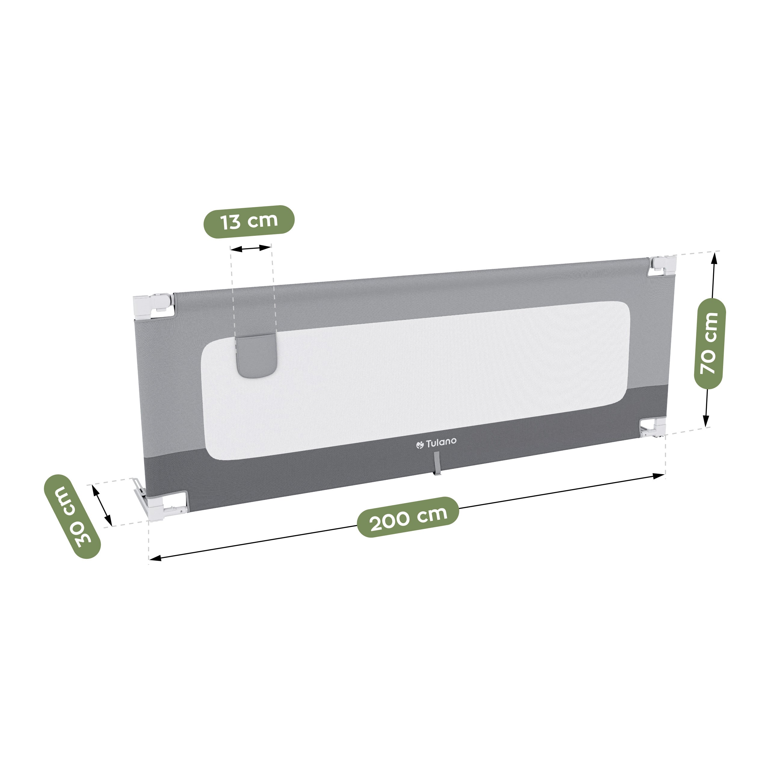 Spondina di sicurezza per letto da 200 cm Tulano Cover 40