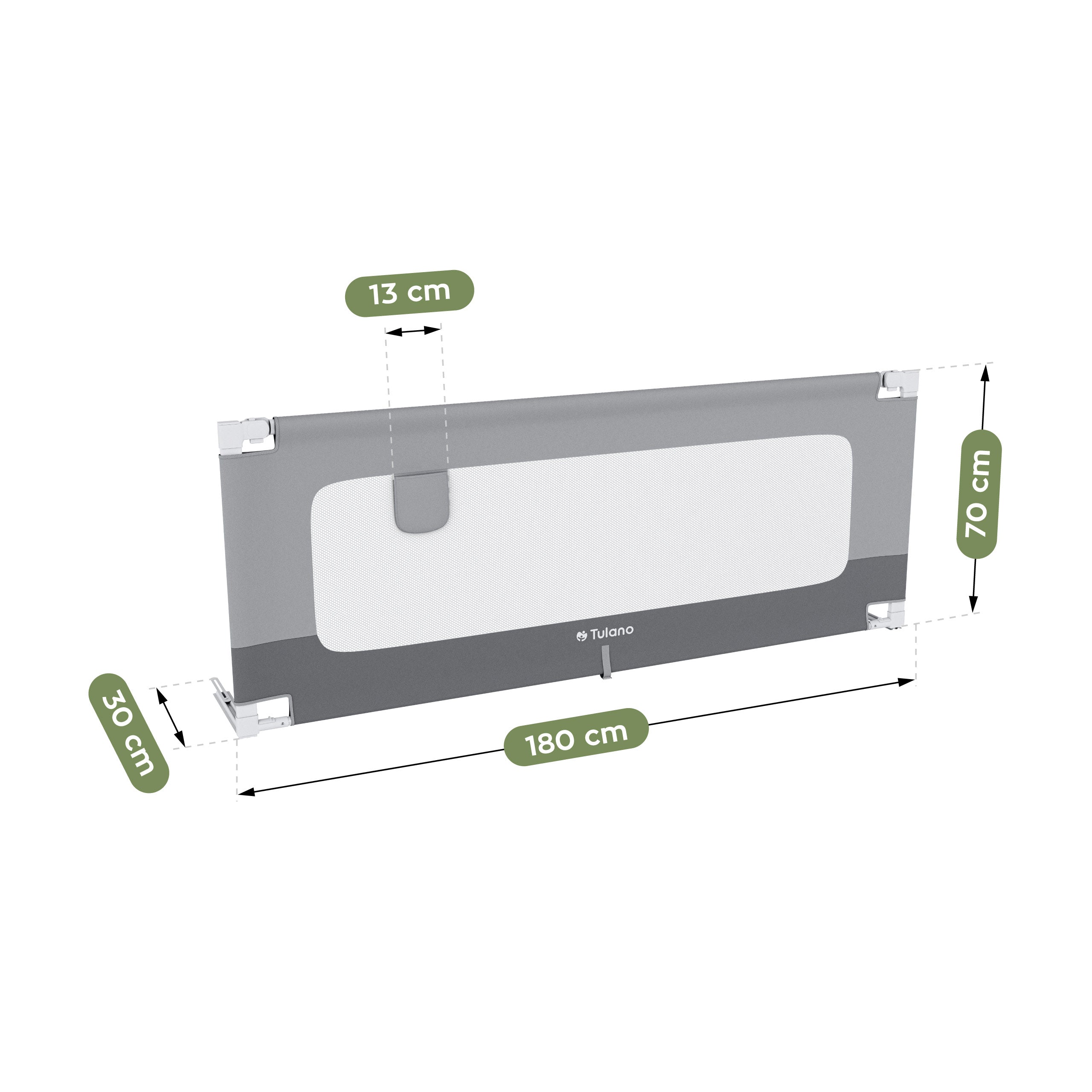 Spondina di sicurezza per letto da 180 cm Tulano Cover 48
