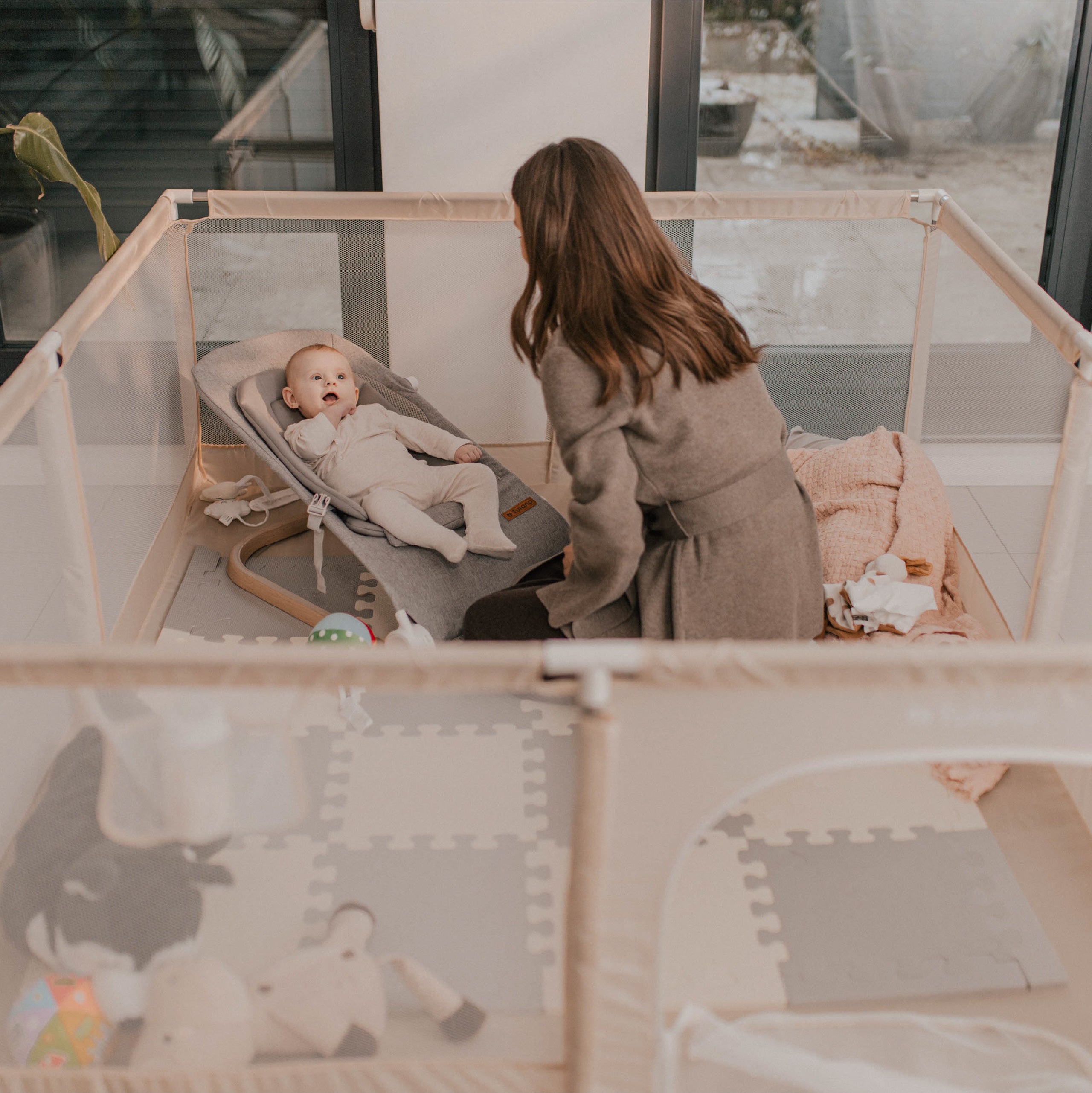 Box per bambini Tulano Cozy 25 Beige - 150 cm