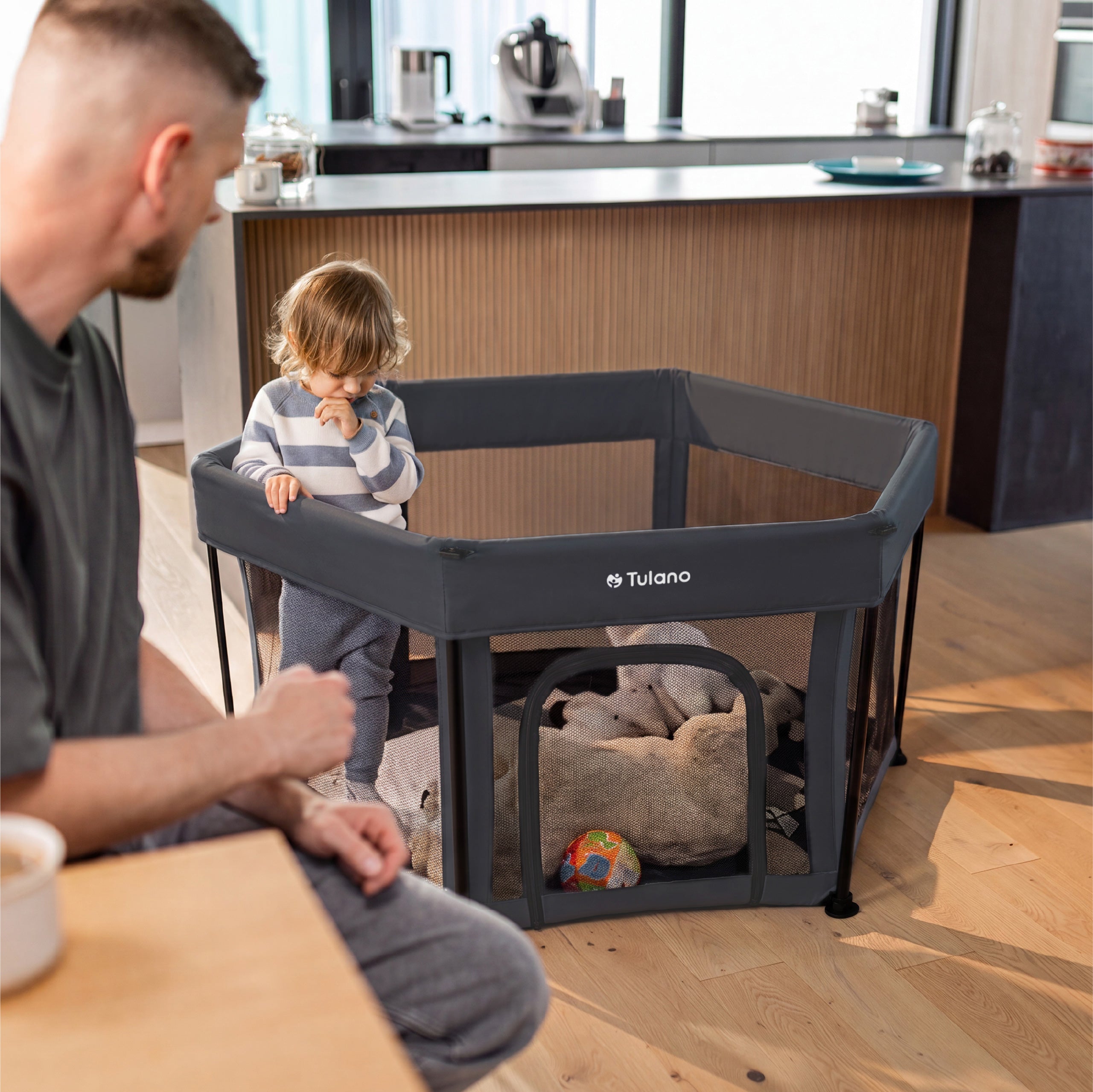 Box pieghevole per bambini Tulano Cozy 30 Graphite