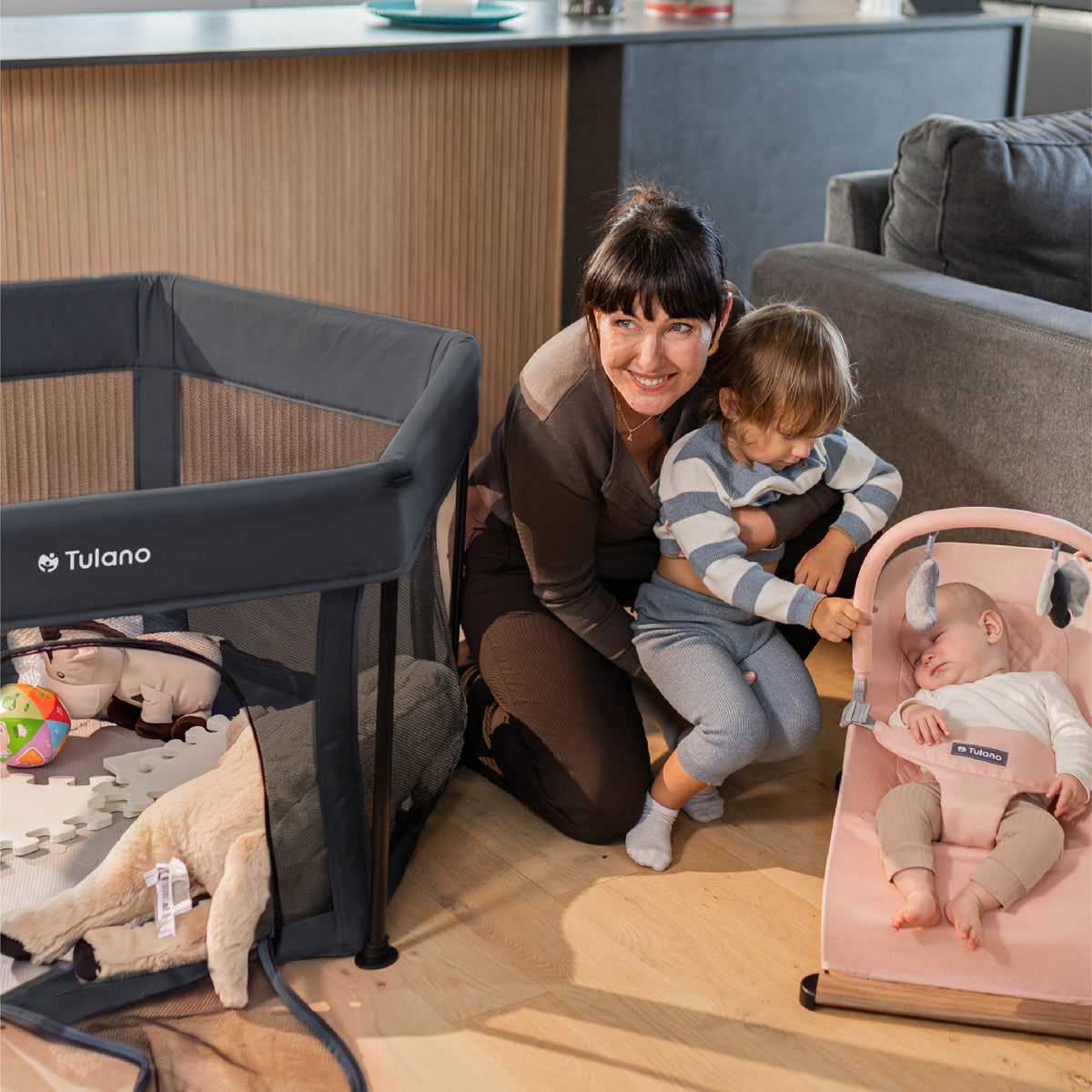 Box pieghevole per bambini Tulano Cozy 30 Graphite