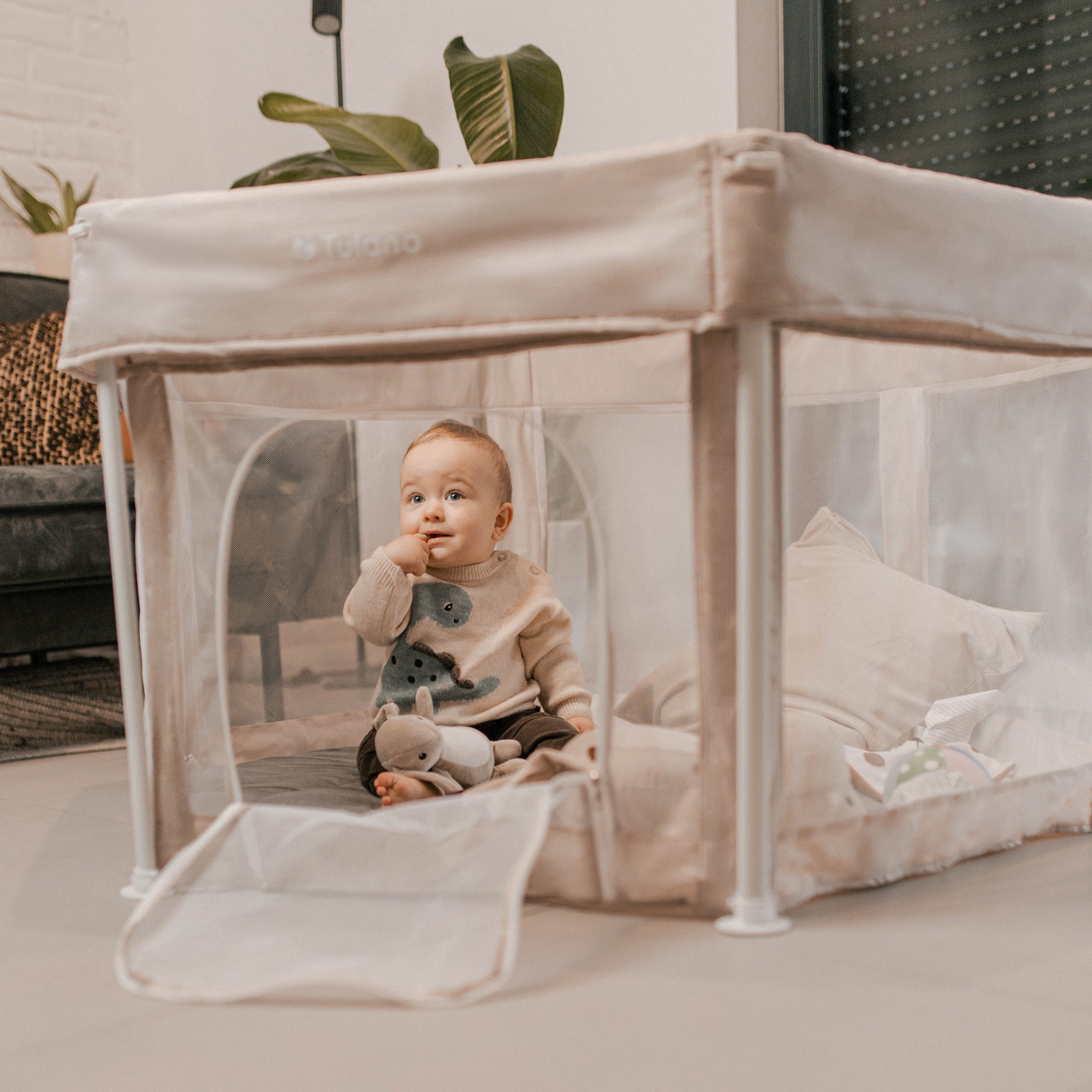Culla pieghevole per bambini Tulano Cozy 30 Beige