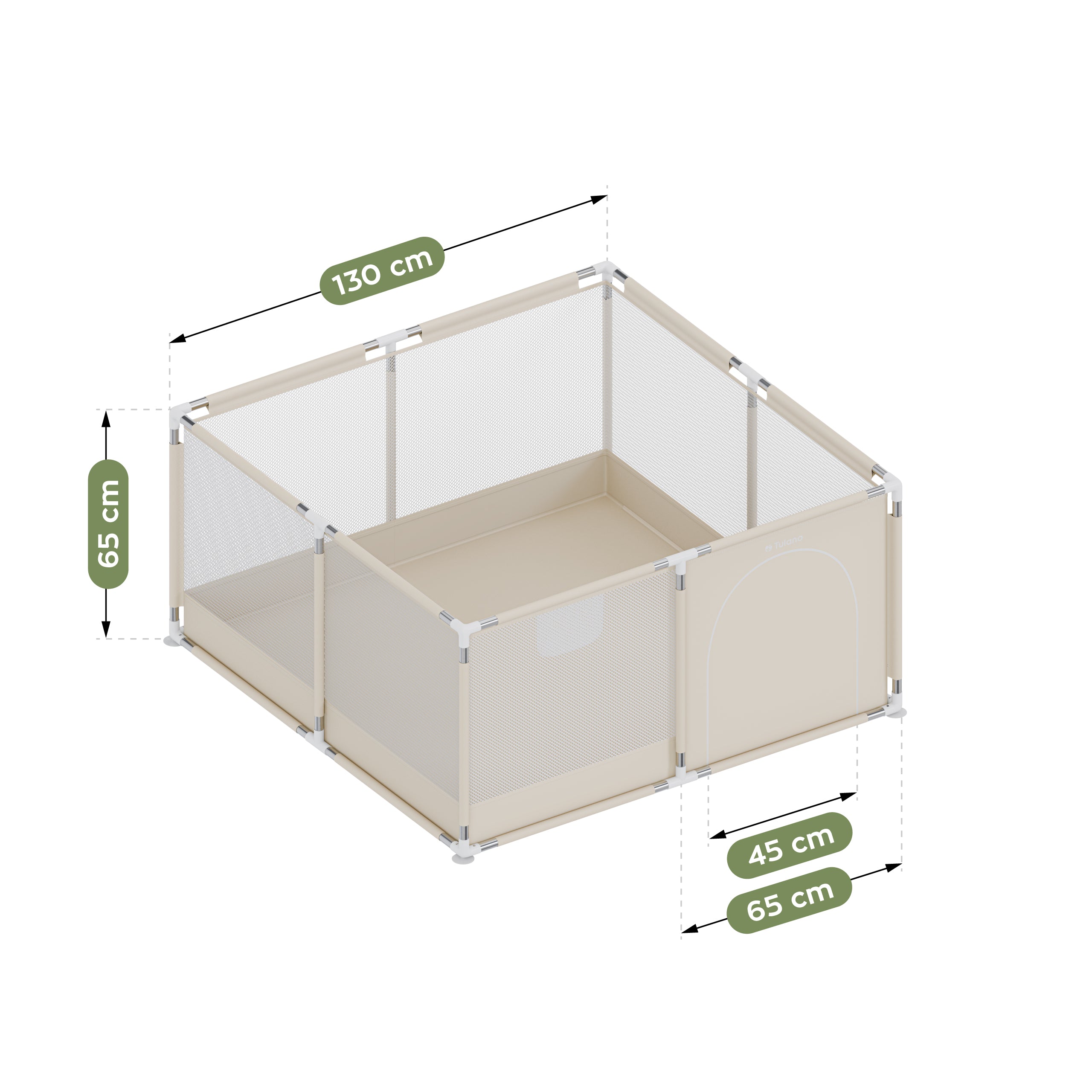 Box per bambini Tulano Cozy 20 Beige - 130 cm