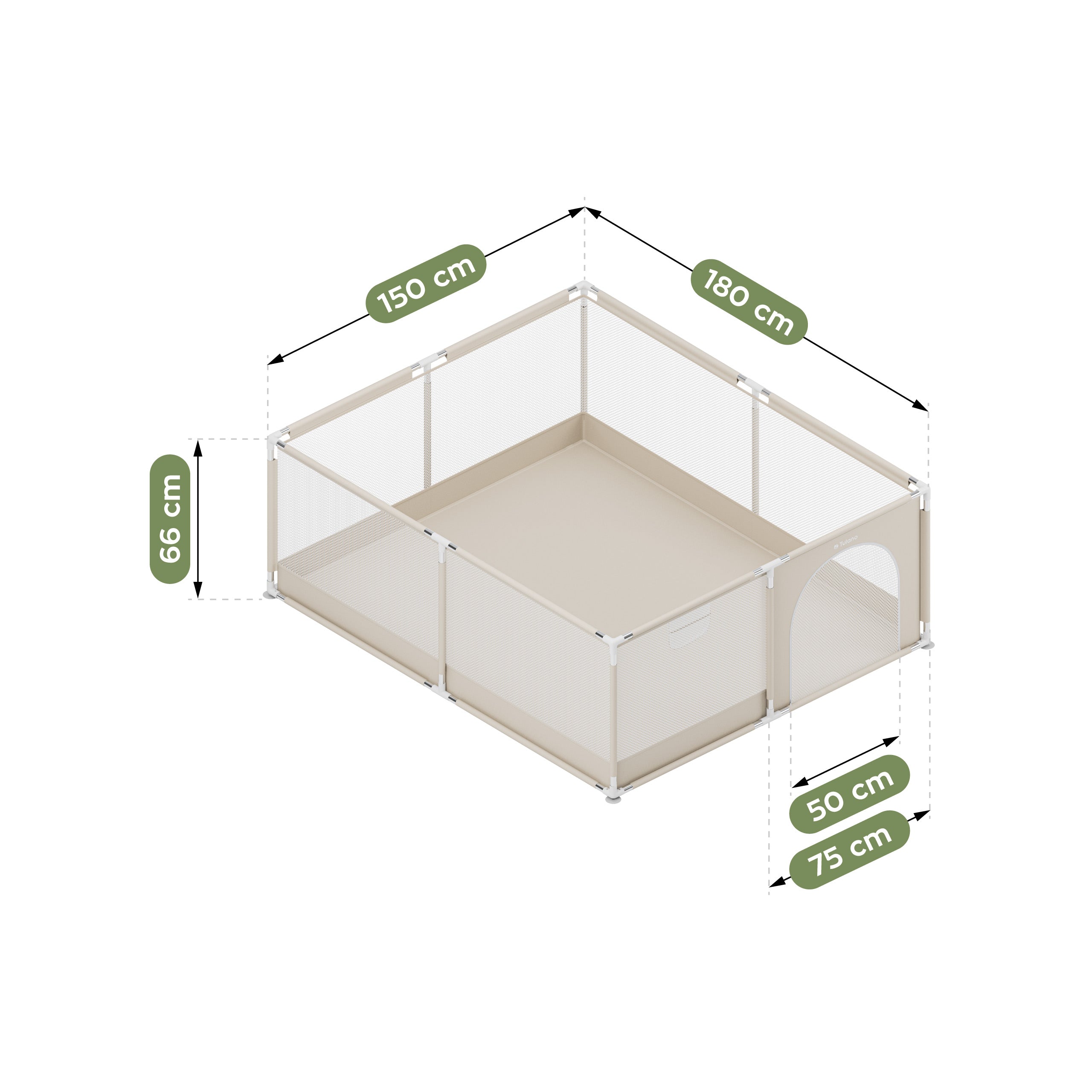 OUTLET Box per bambini Tulano Cozy 25 Beige - 150 cm