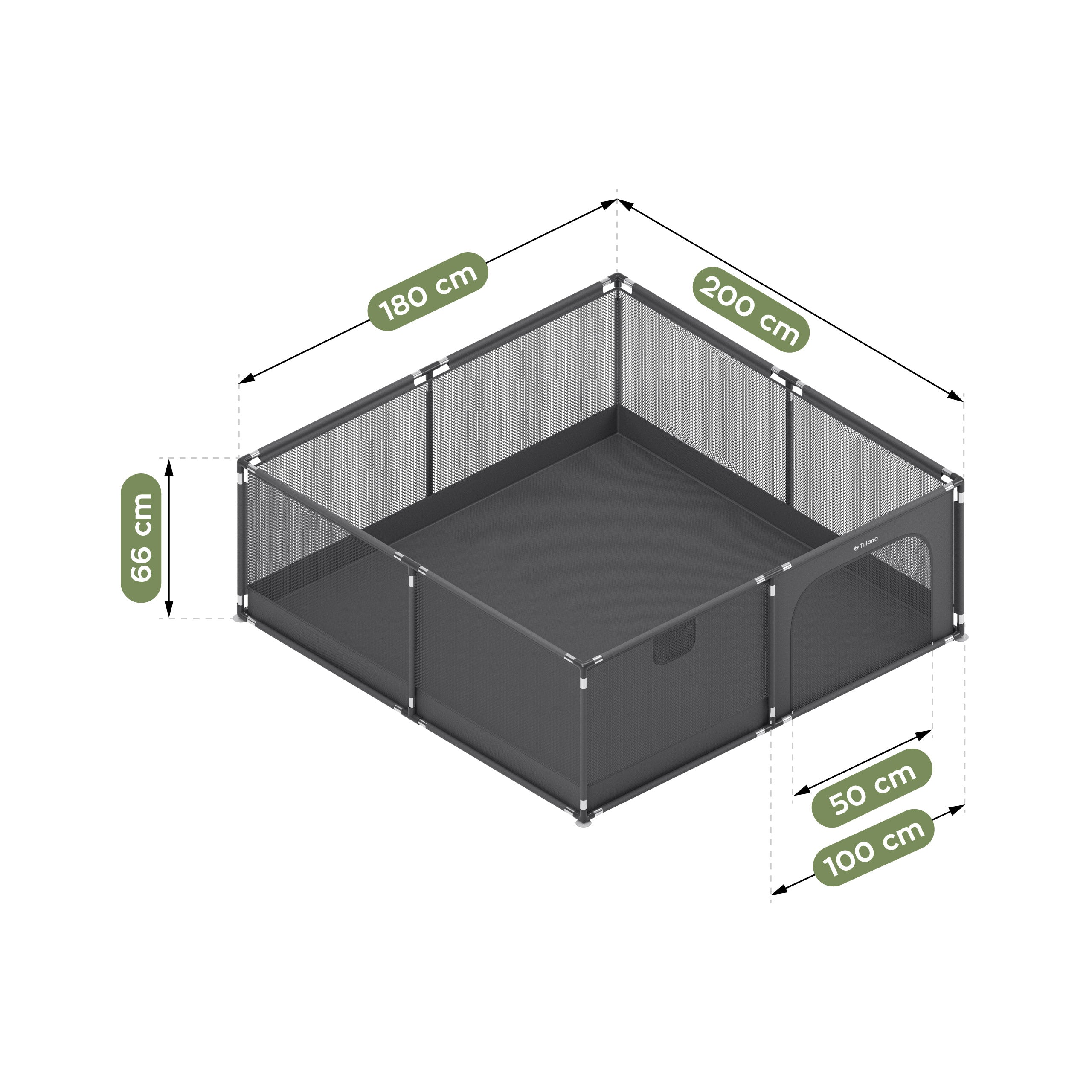 OUTLET Box per bambini Tulano Cozy 28 Graphite - 200 cm