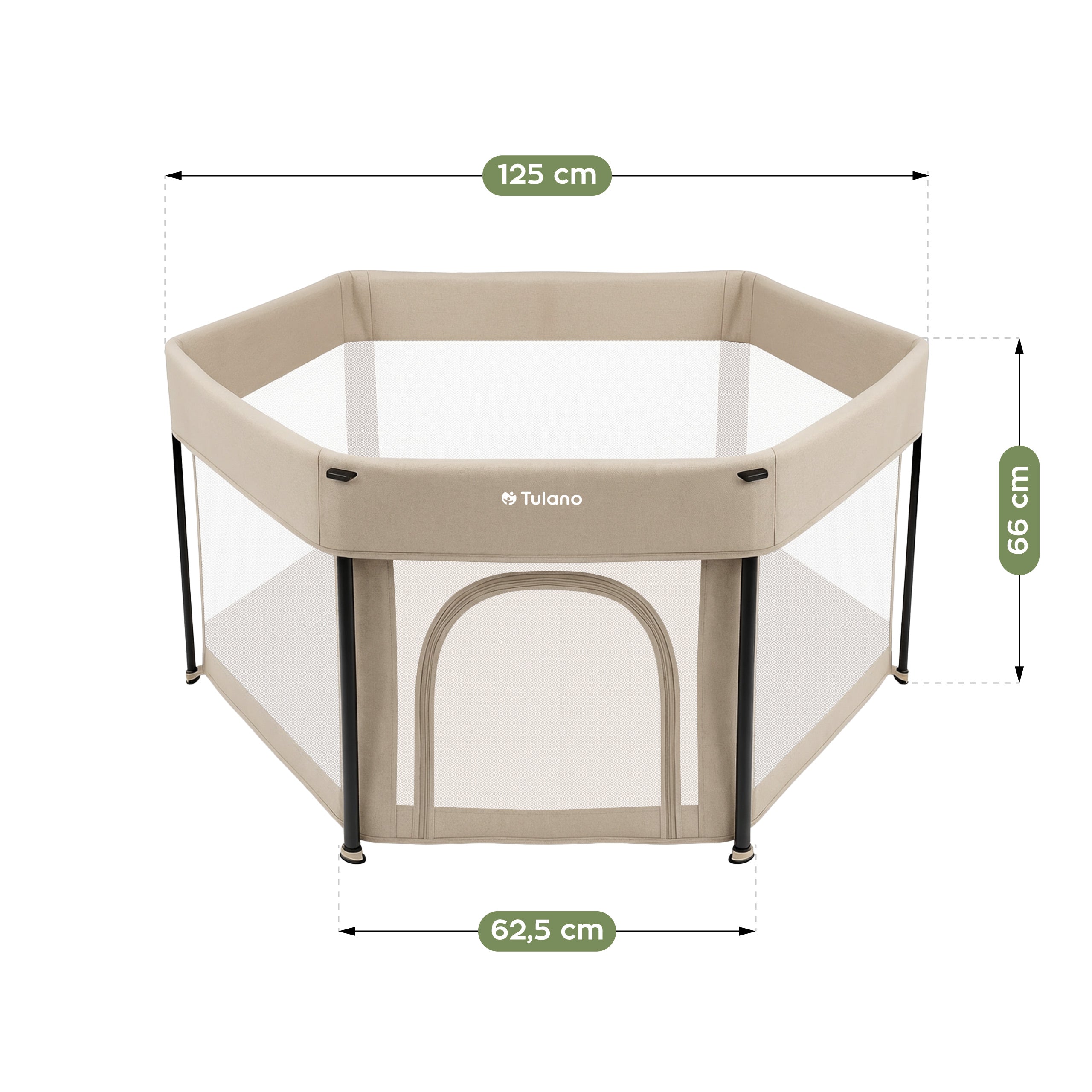 Culla pieghevole per bambini Tulano Cozy 30 Beige