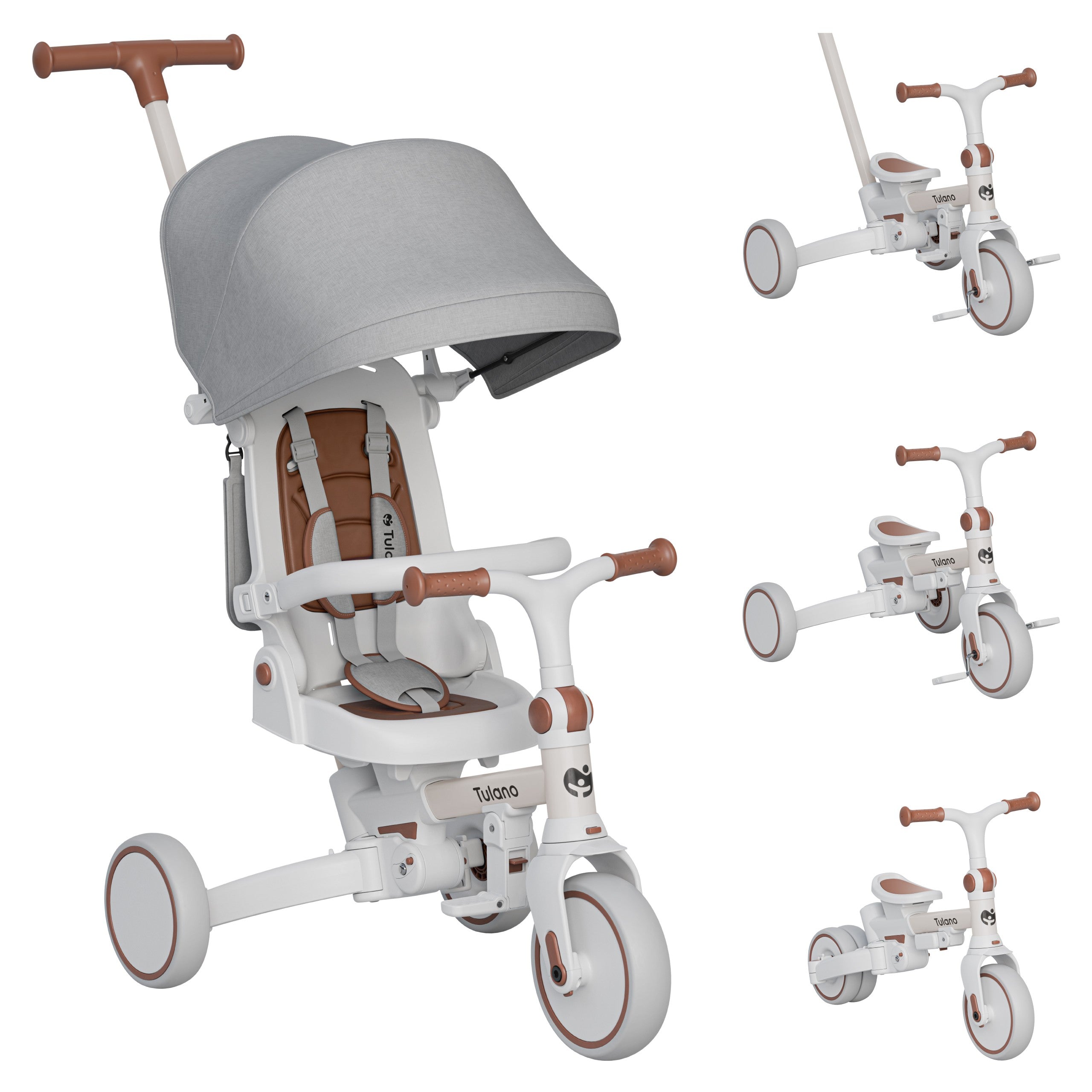 Triciclo Tulano 4 in 1 Noah 35 Grey