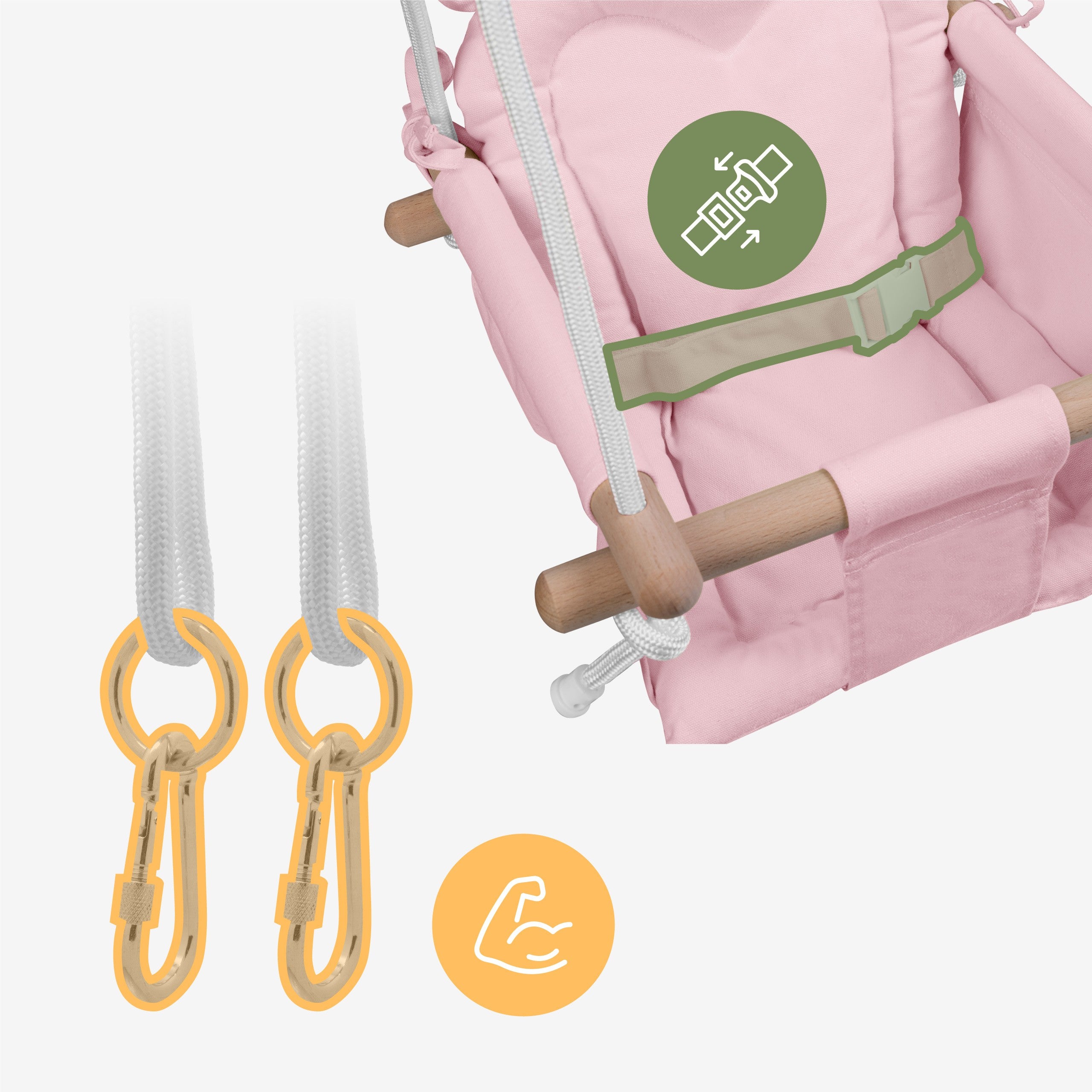 Altalena per bambini TULANO Hop 30 Pink