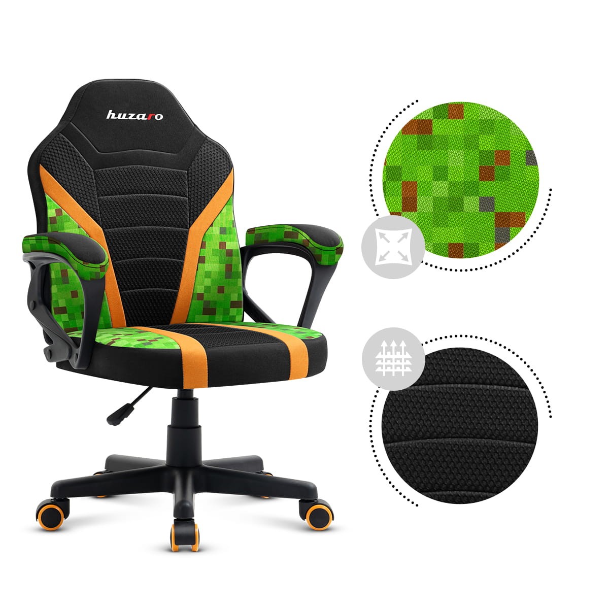 OUTLET Poltrona da gaming per bambini HUZARO RANGER 1.0 Pixel Mesh
