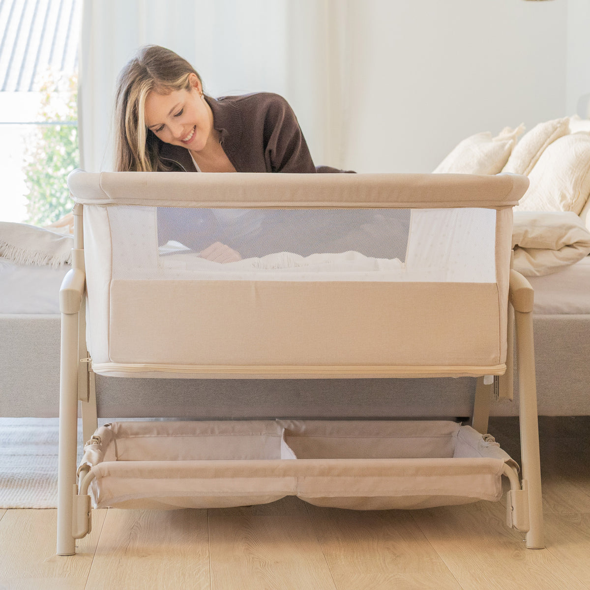 Culla co-sleeping e lettino da viaggio 4in1 Tulano Dream 55 Beige