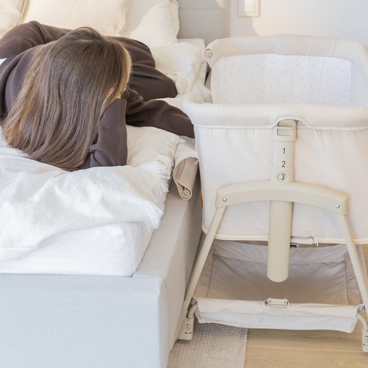 Culla co-sleeping e lettino da viaggio 4in1 Tulano Dream 55 Beige