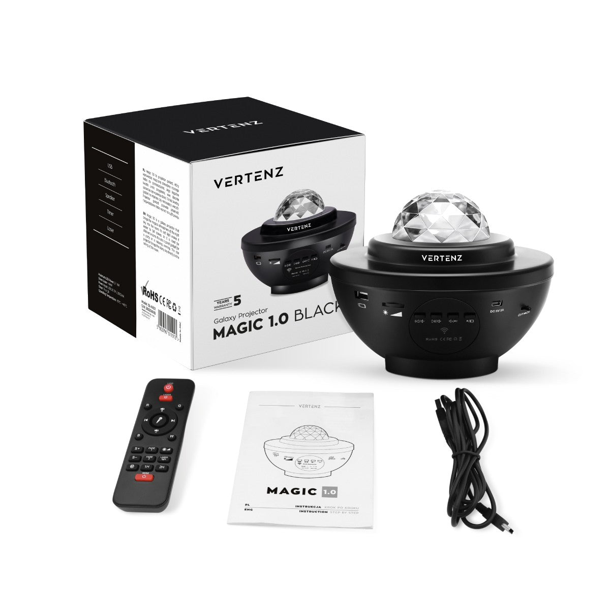 Proiettore di stelle VERTENZ Magic 10 Black