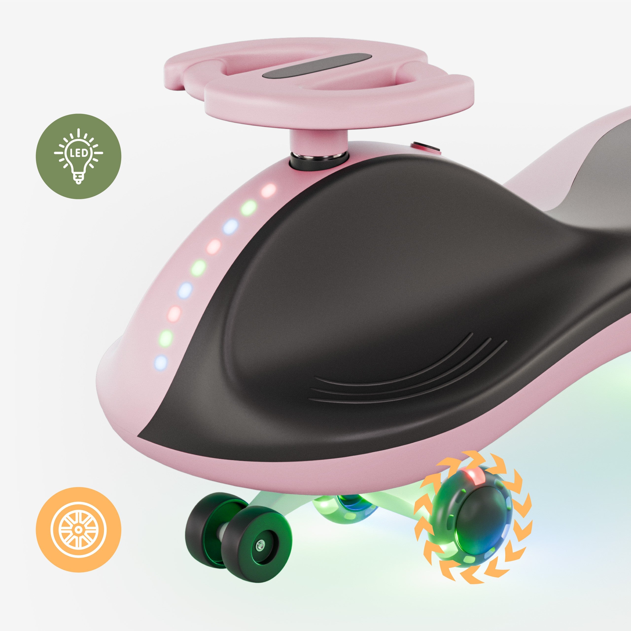 Carretto a gravità per bambini con luci LED Tulano Focus 35 Pink
