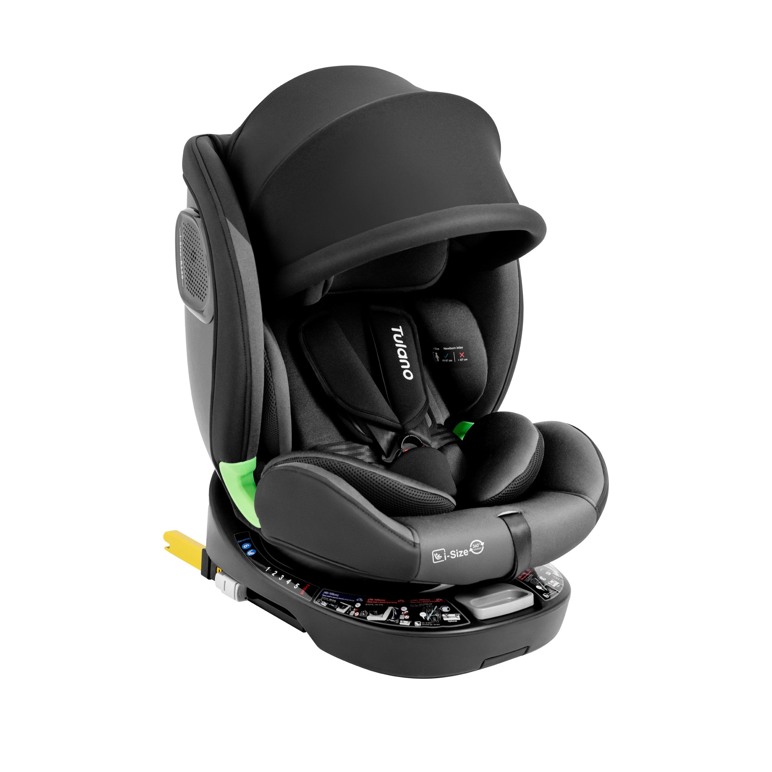 Seggiolino auto girevole Tulano Loom 35 Nero Grigio