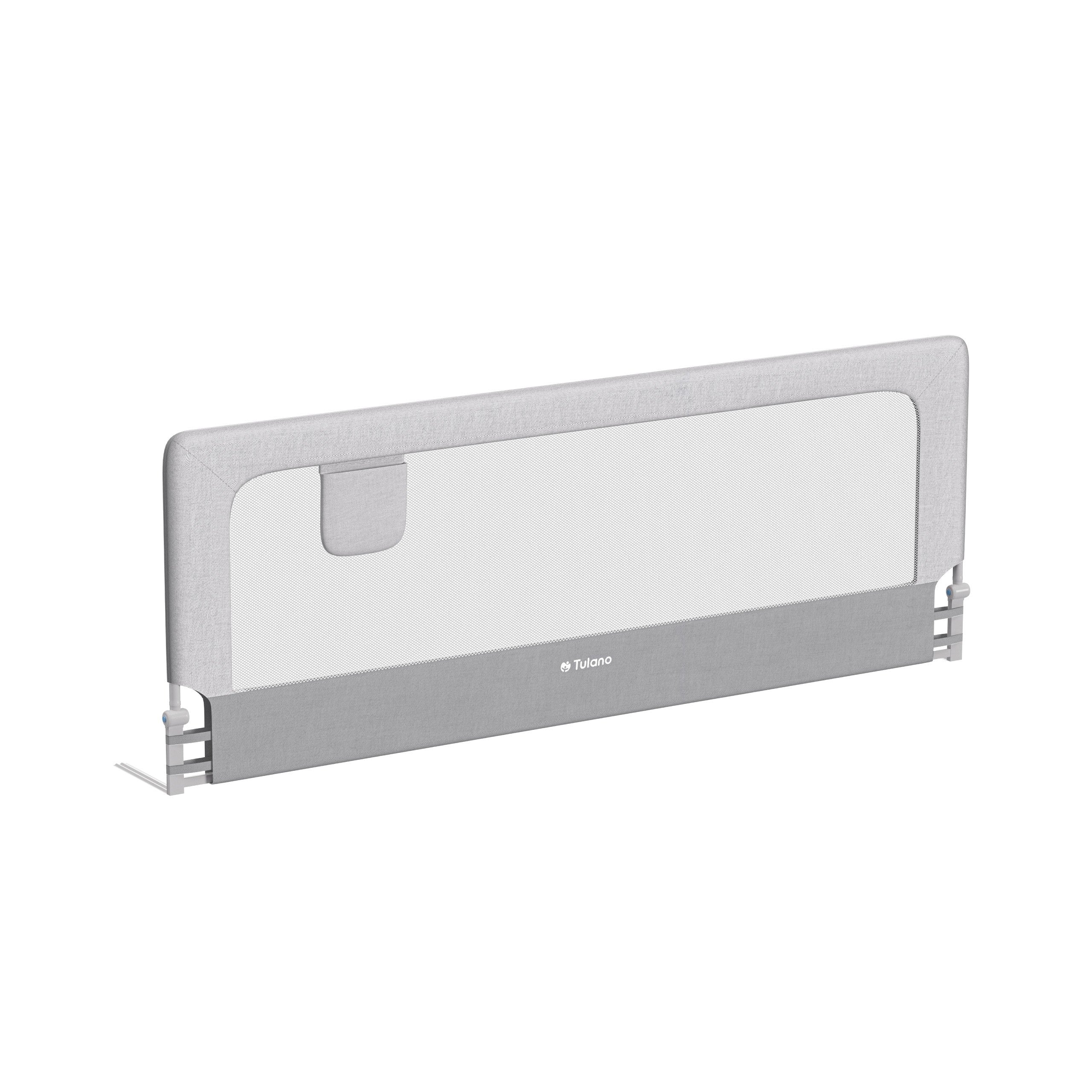 Spondina di sicurezza per letto da 200 cm Tulano Cover 30 Bianco-Grigio