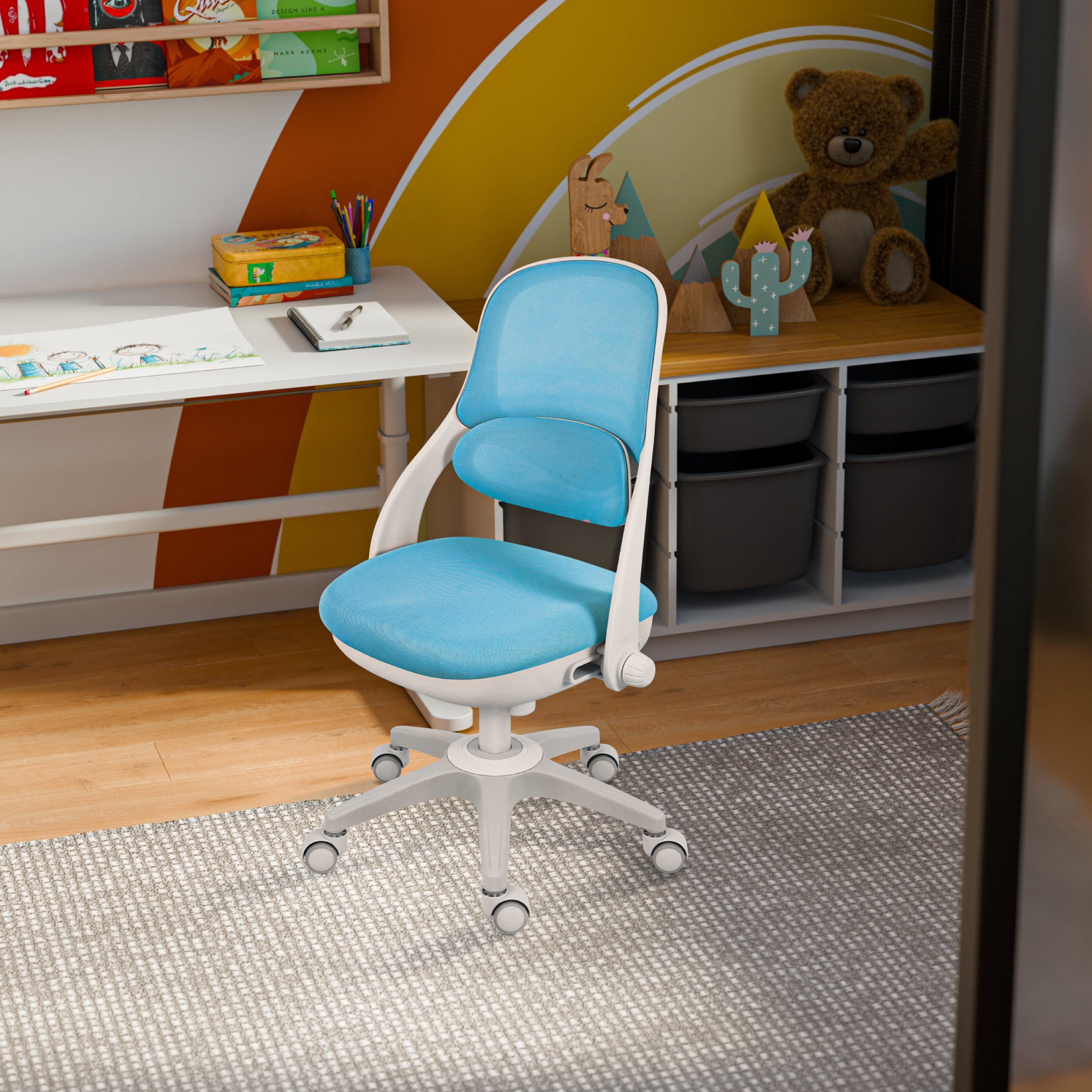 Poltrona girevole per bambini Mark Adler Junior 4.7 Blue