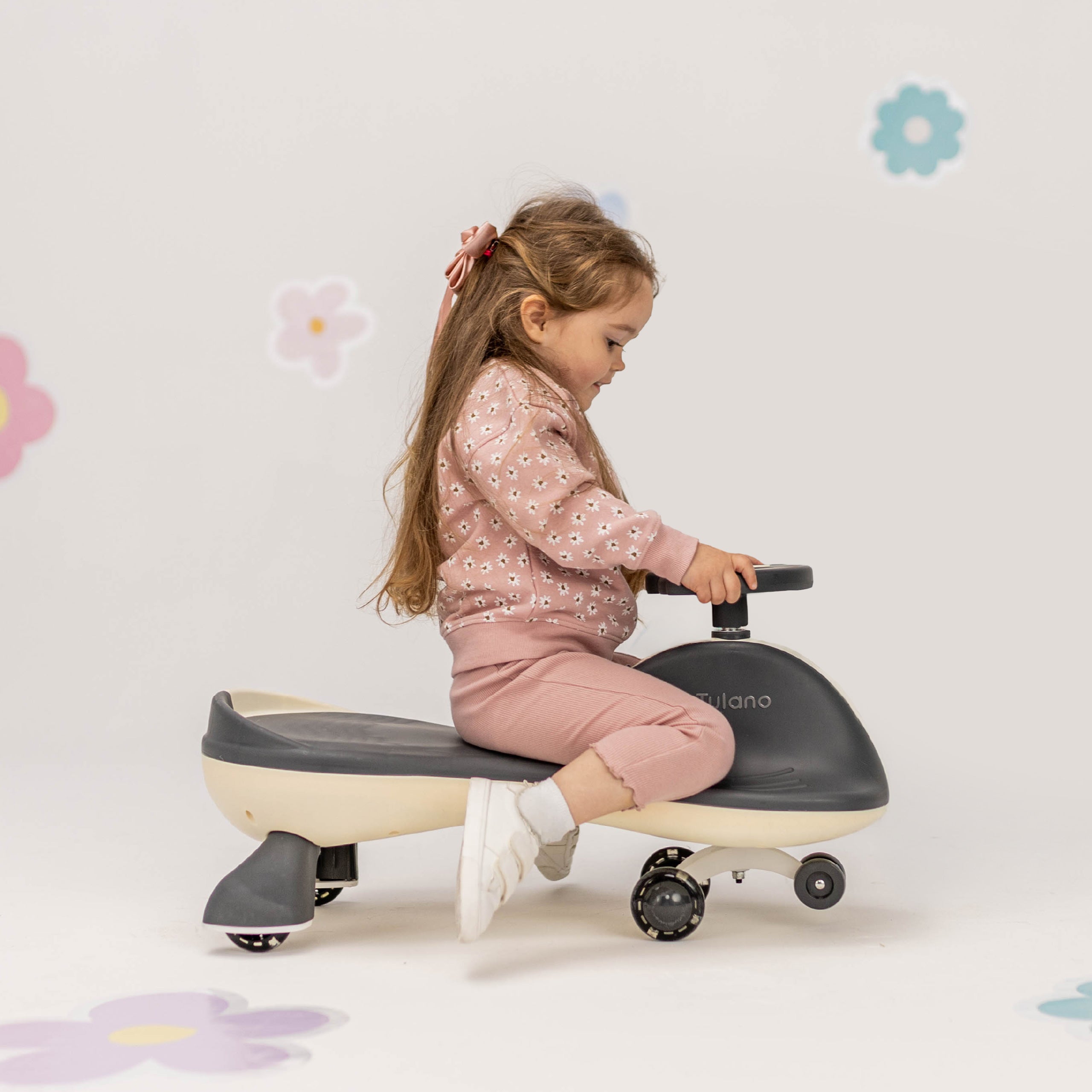 Carretto a gravità con luci LED per bambini Tulano Focus 35 Beige