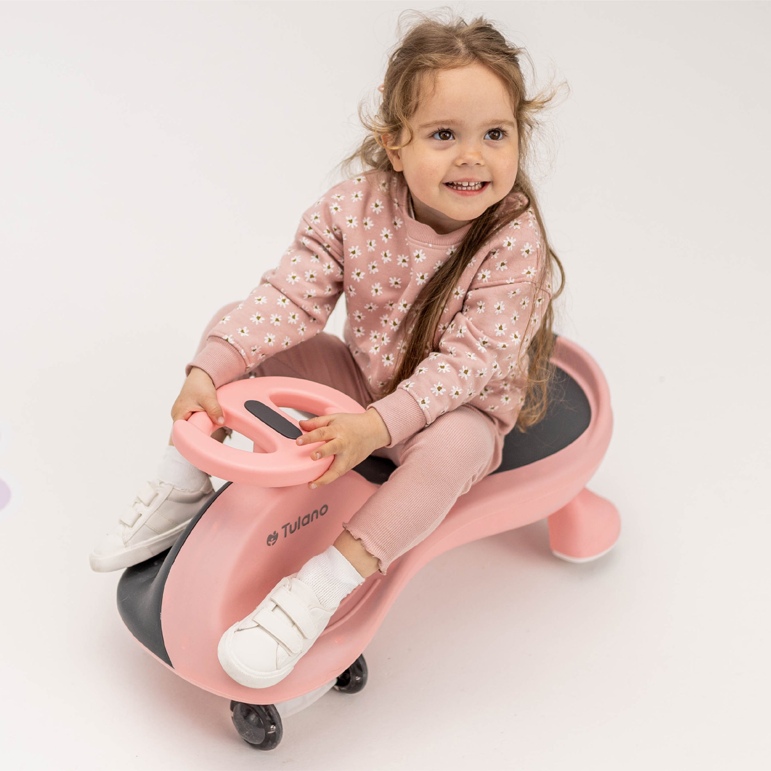 Carretto a gravità per bambini con luci LED Tulano Focus 35 Pink