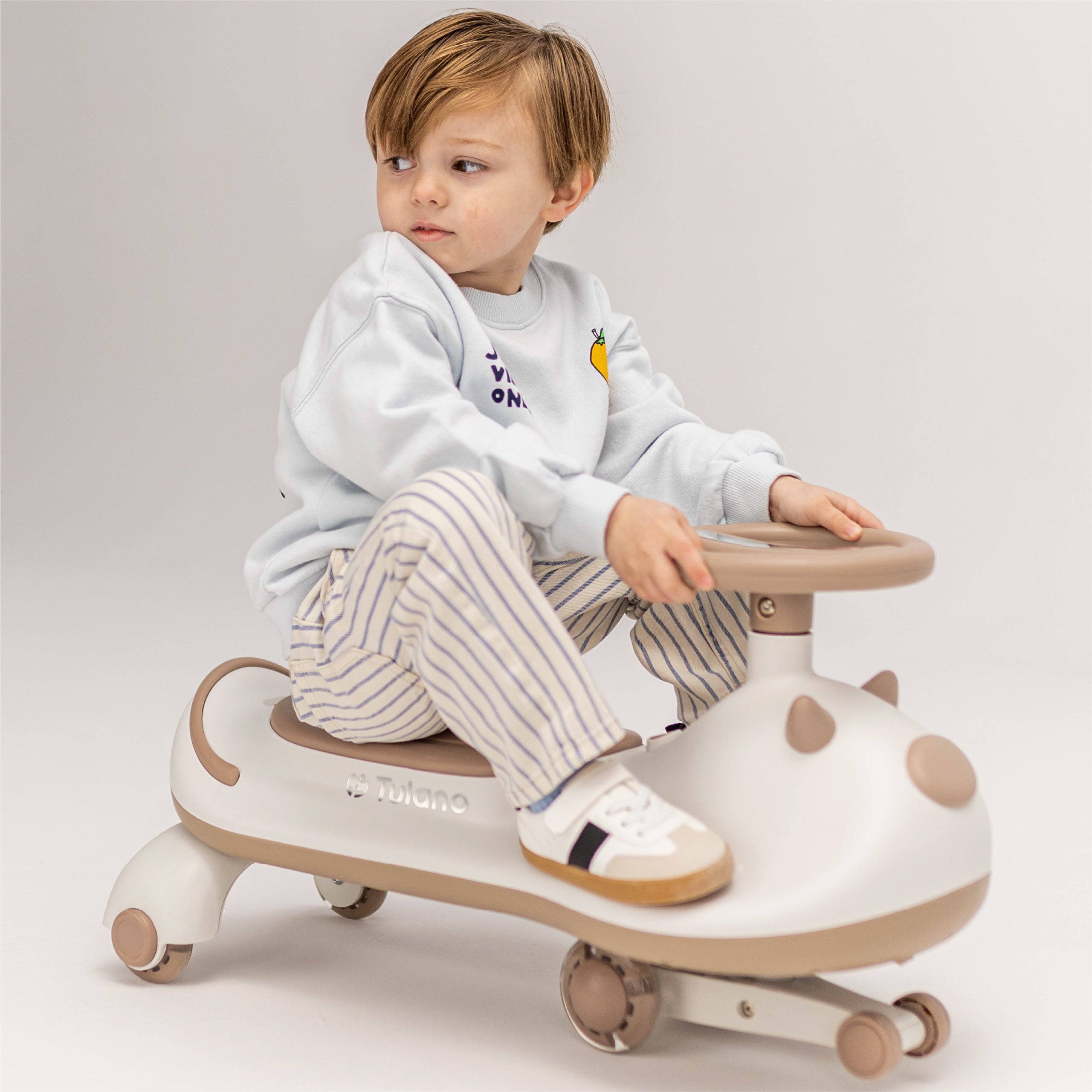 Carretto a gravità per bambini con luci LED Tulano Focus 45 Grey
