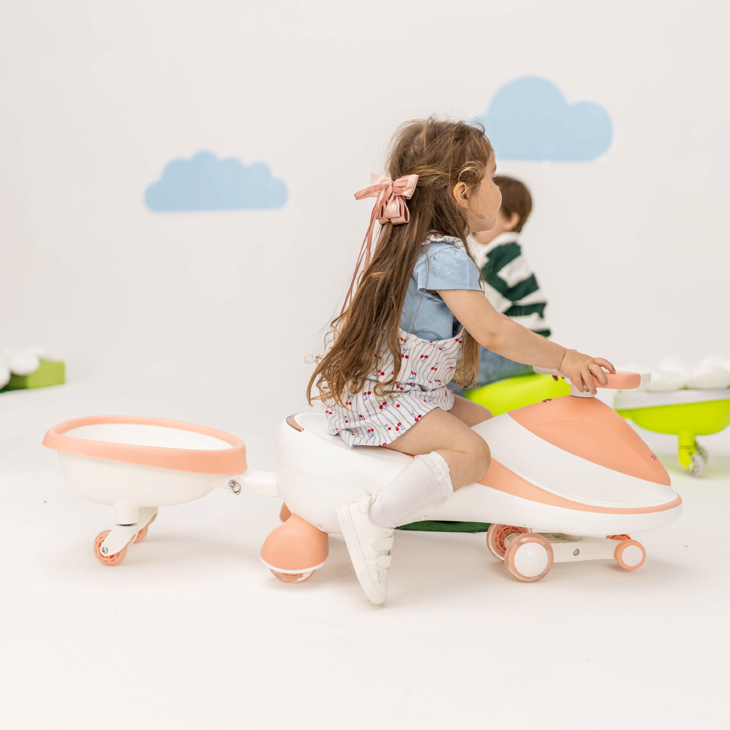 Carretto a gravità per bambini con luci LED Tulano Focus 55 Pink