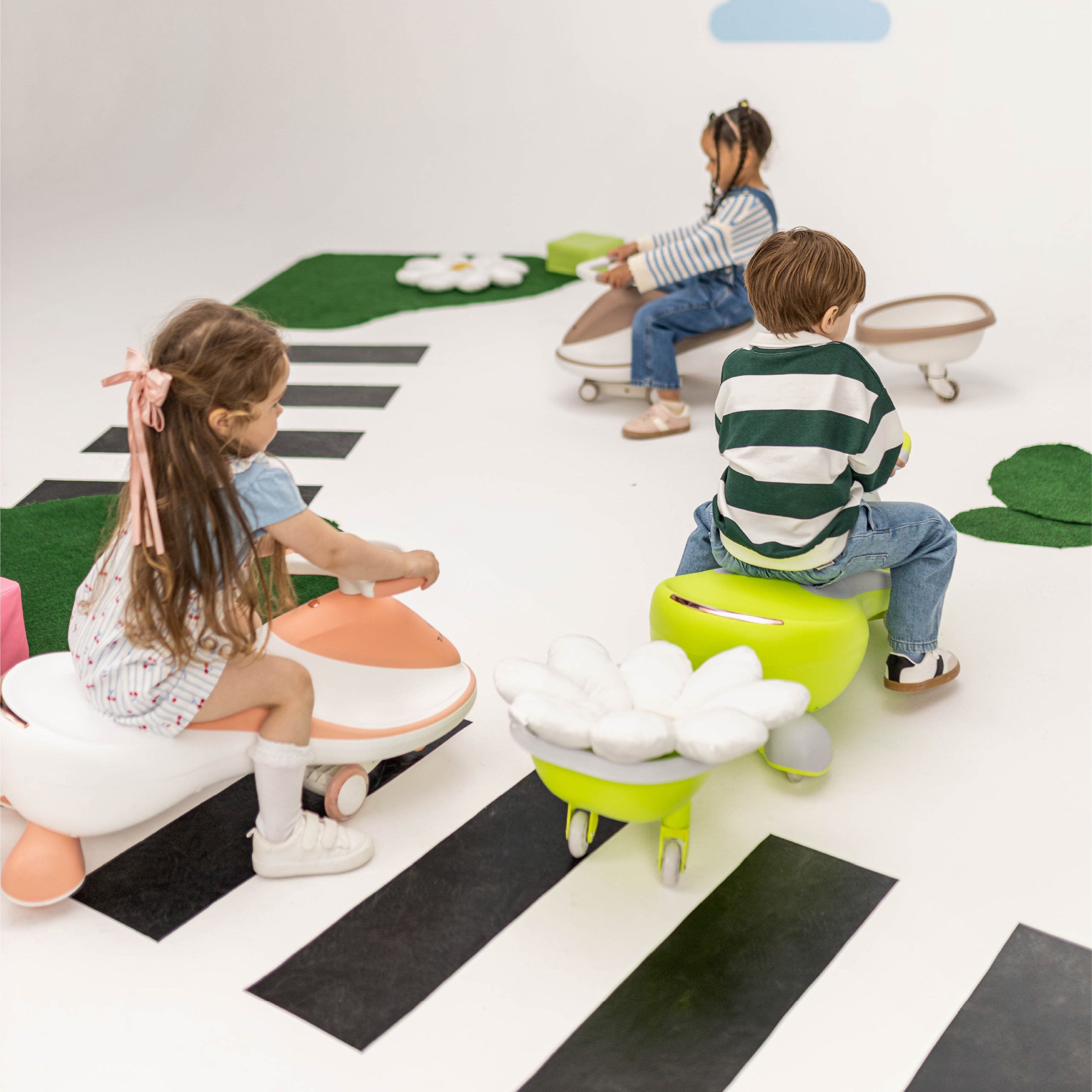 Carretto a gravità per bambini con luci LED Tulano Focus 55 Pink