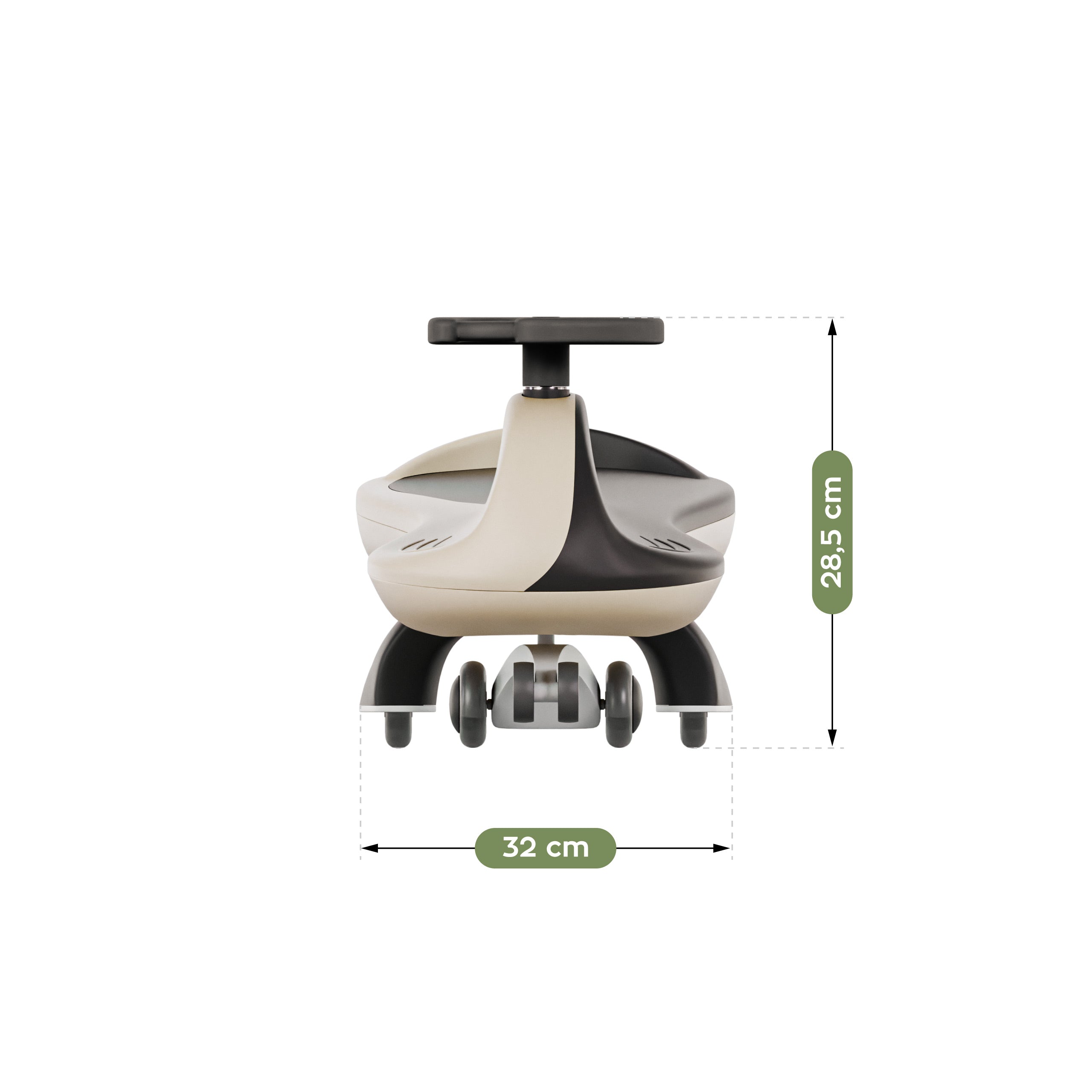 Carretto a gravità con luci LED per bambini Tulano Focus 35 Beige