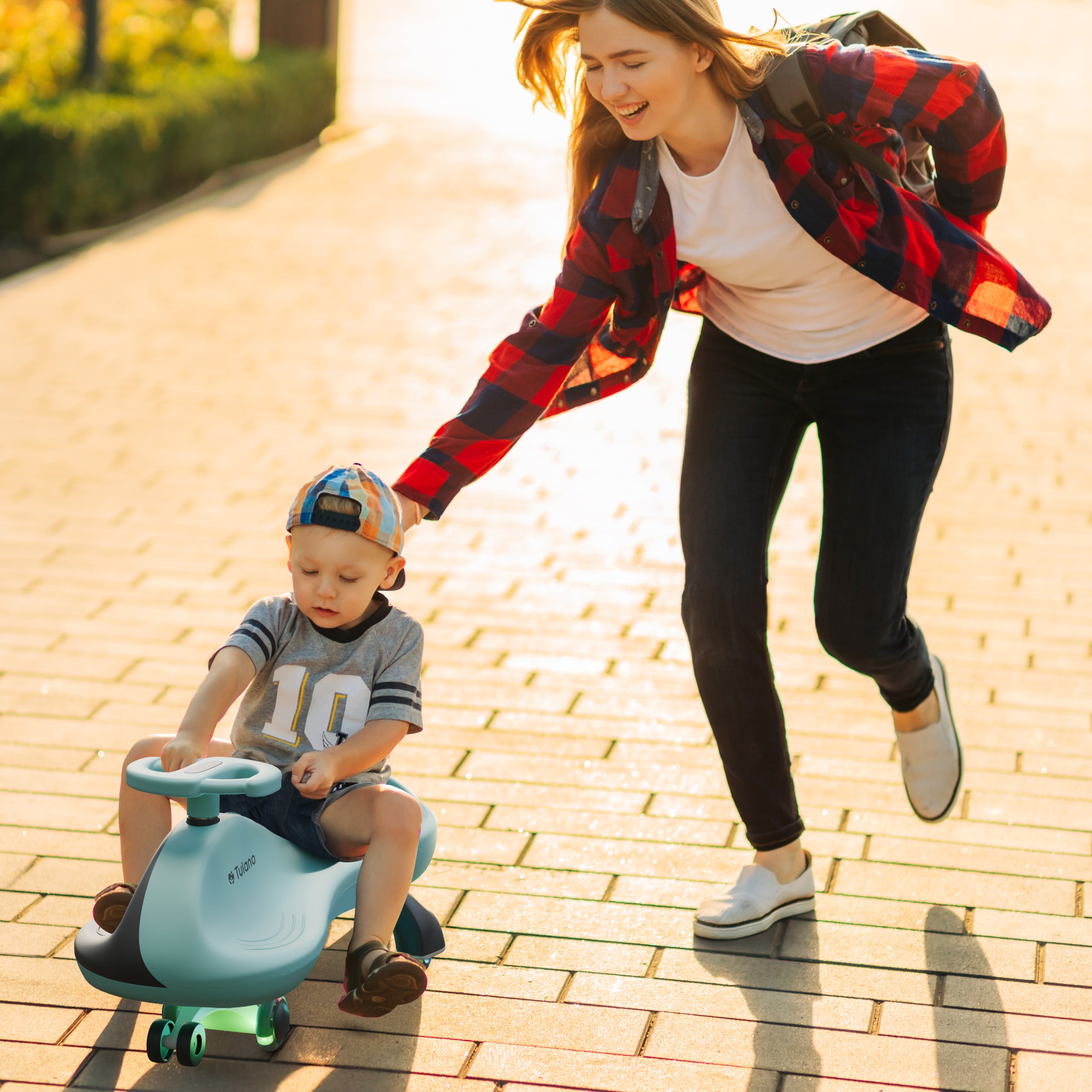 Carretto a gravità con luci LED per bambini Tulano Focus 35
