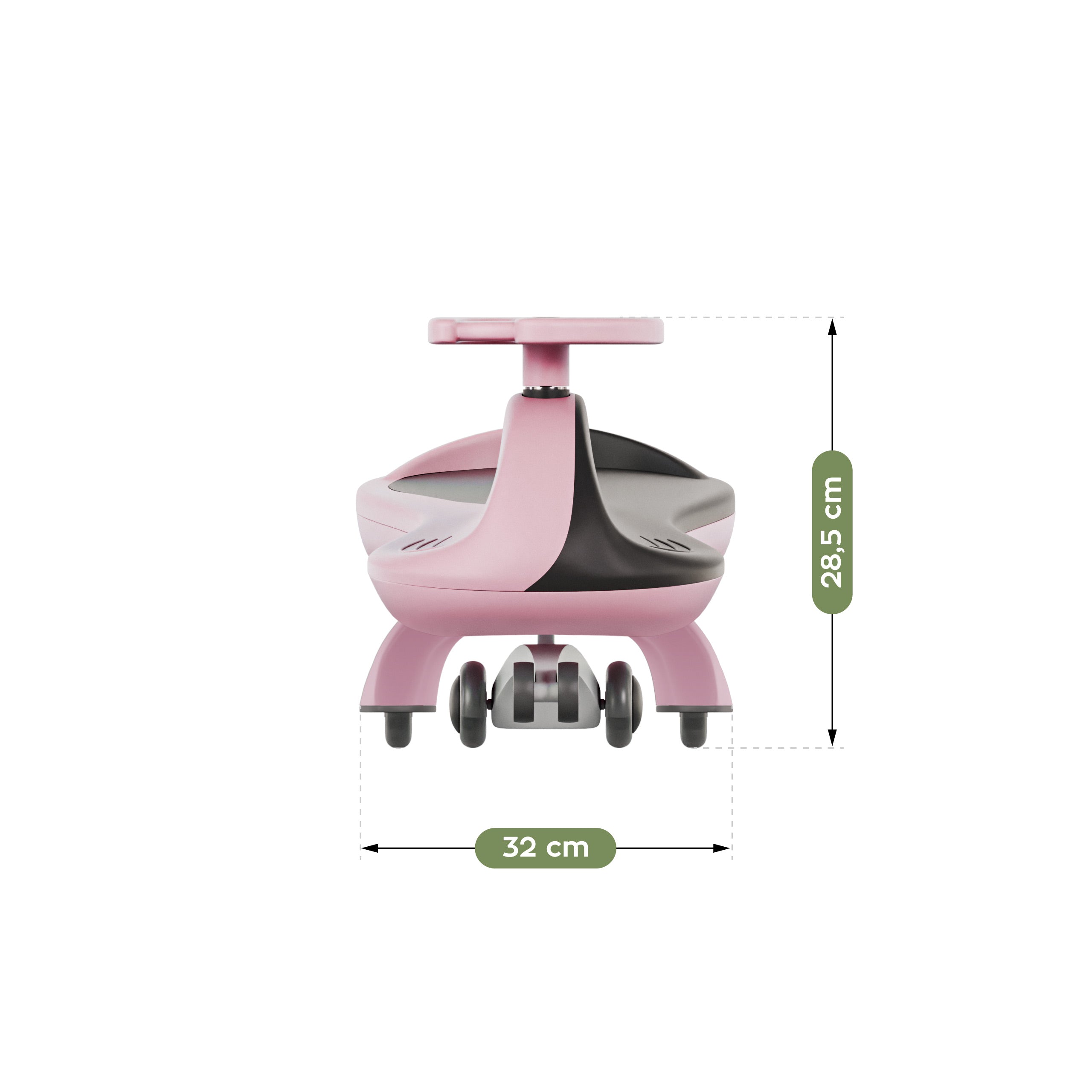 Carretto a gravità per bambini con luci LED Tulano Focus 35 Pink