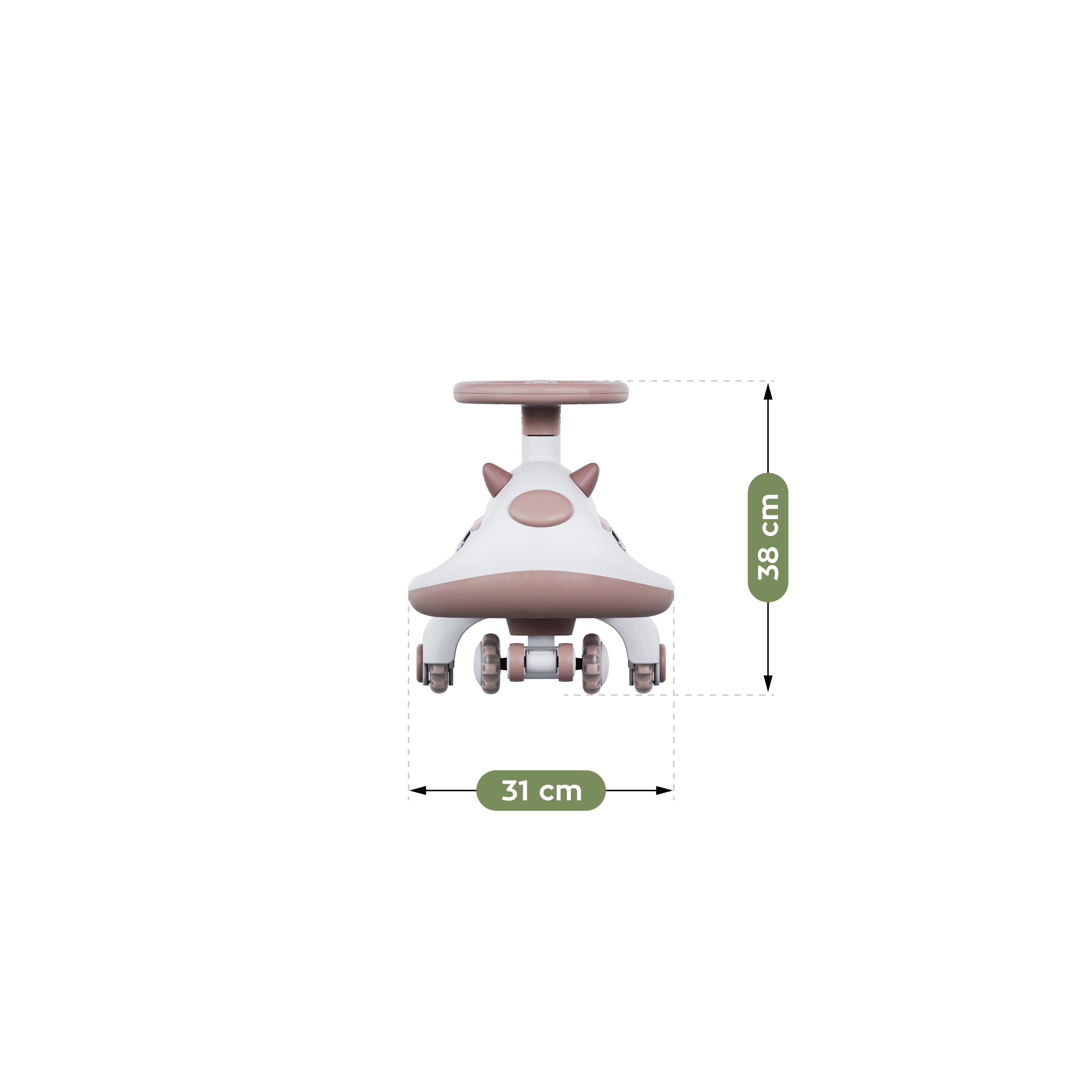 Carretto a gravità per bambini con luci LED Tulano Focus 45 Grey