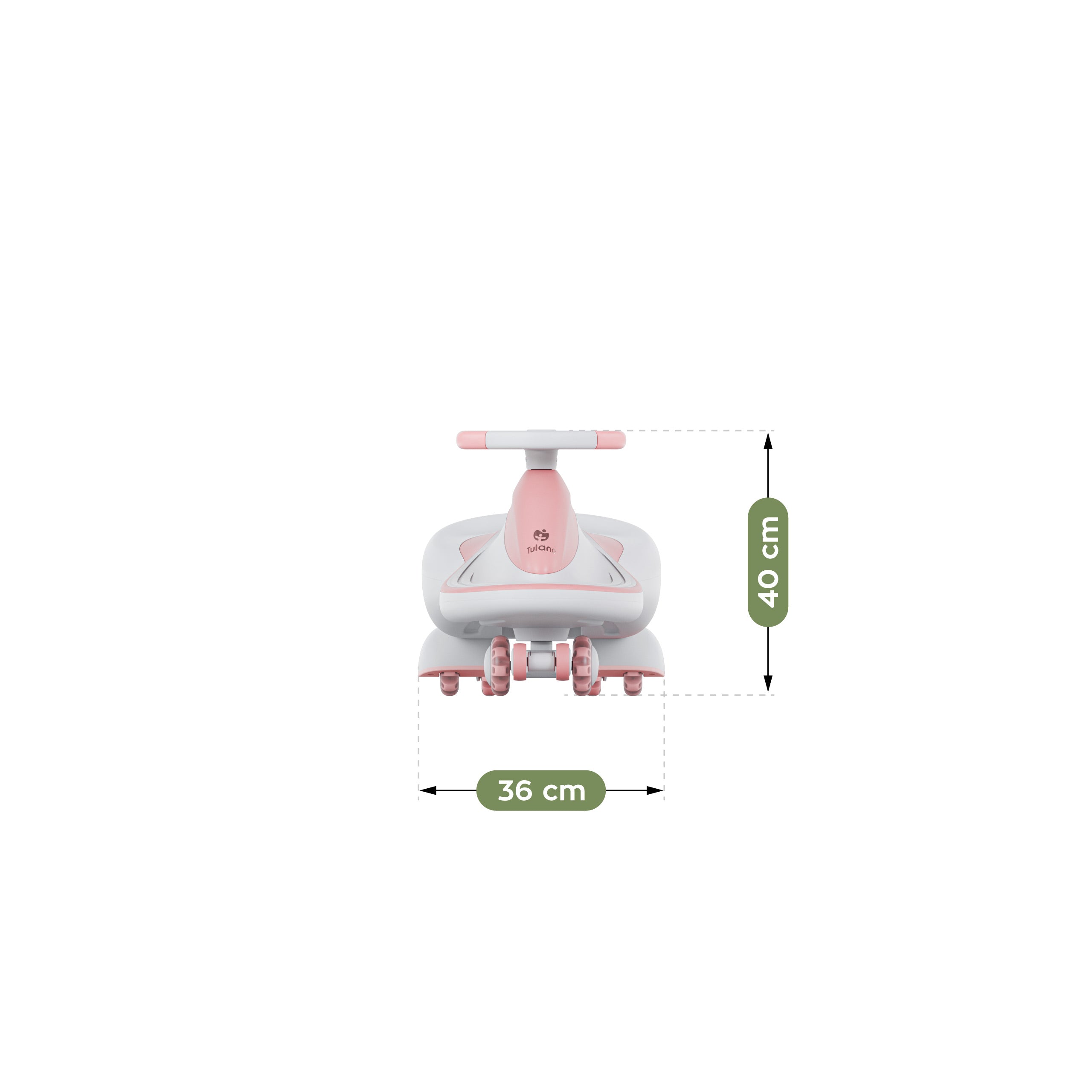 Carretto a gravità per bambini con luci LED Tulano Focus 55 Pink