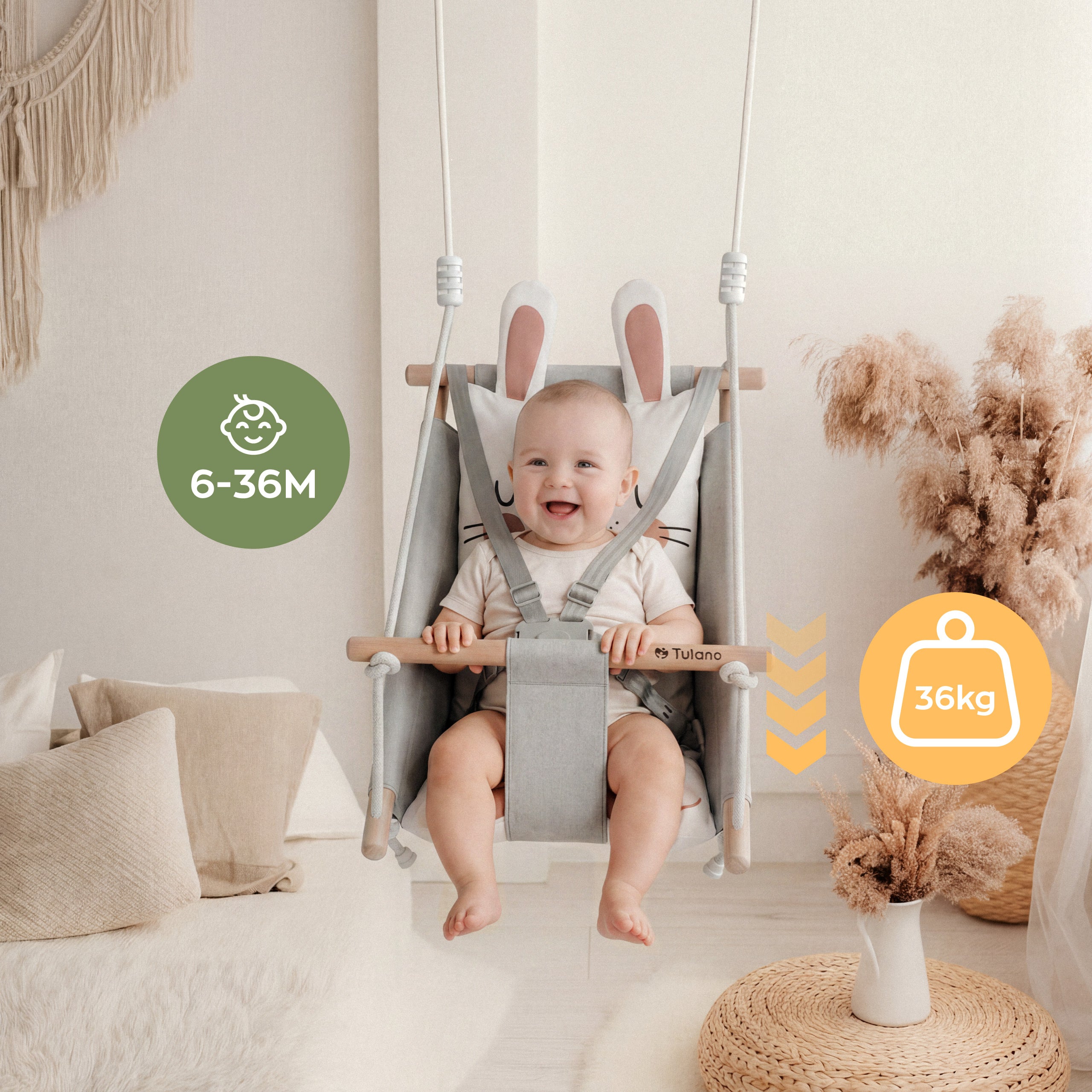 Altalena per bambini Tulano Hop 45 Rabbit