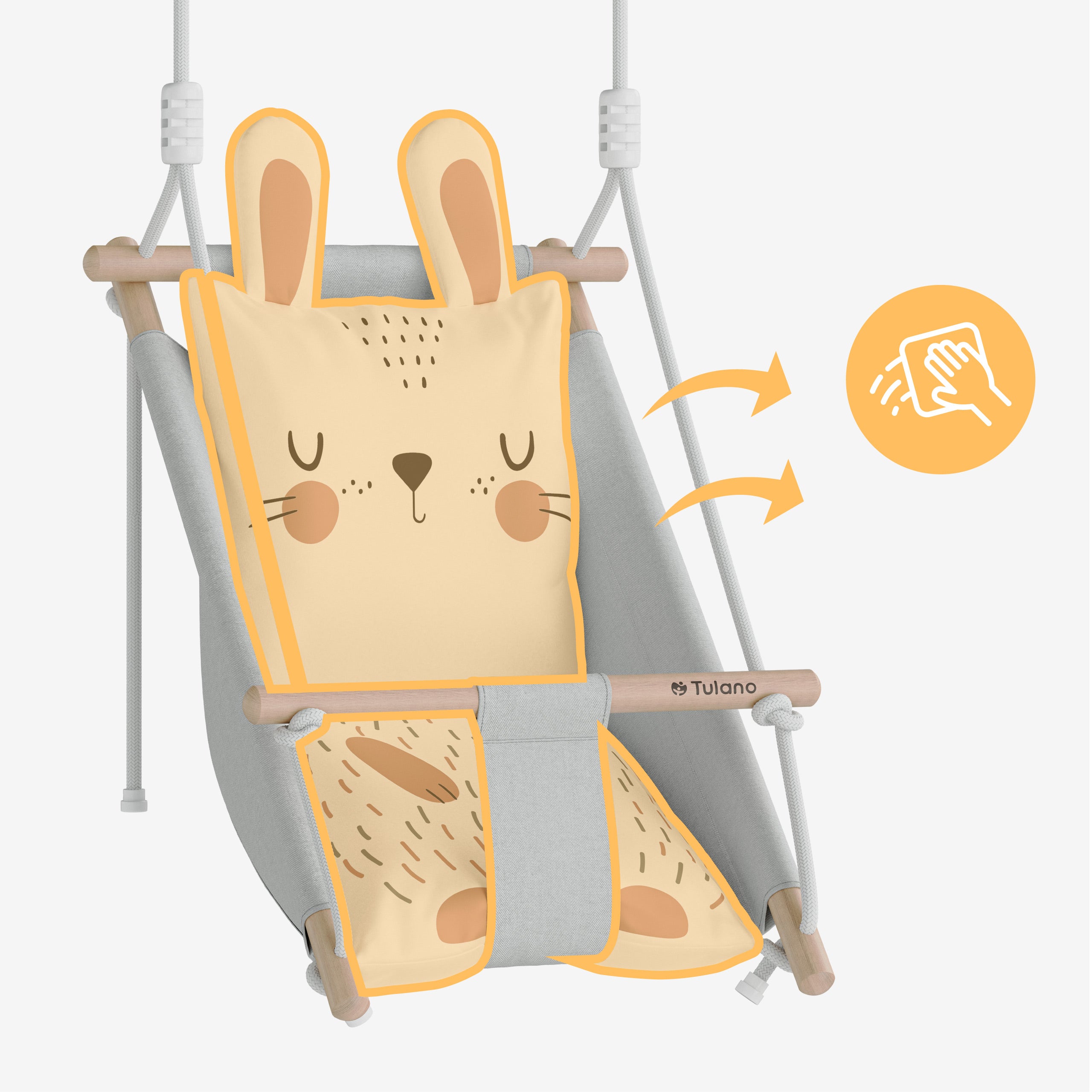 Altalena per bambini Tulano Hop 45 Rabbit