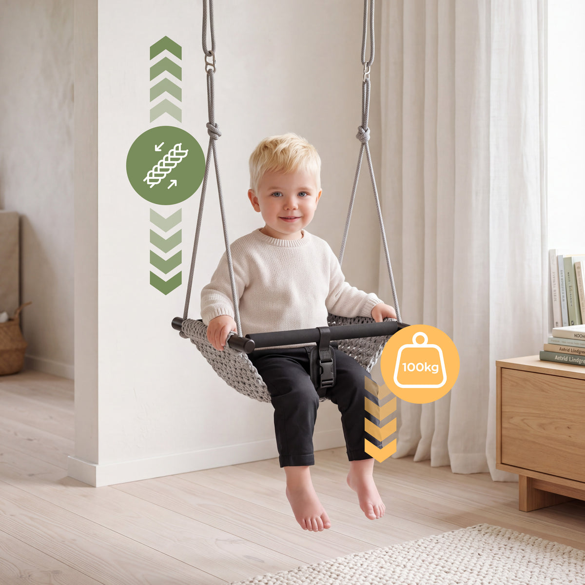 Altalena per bambini Tulano Hop 50 Grey