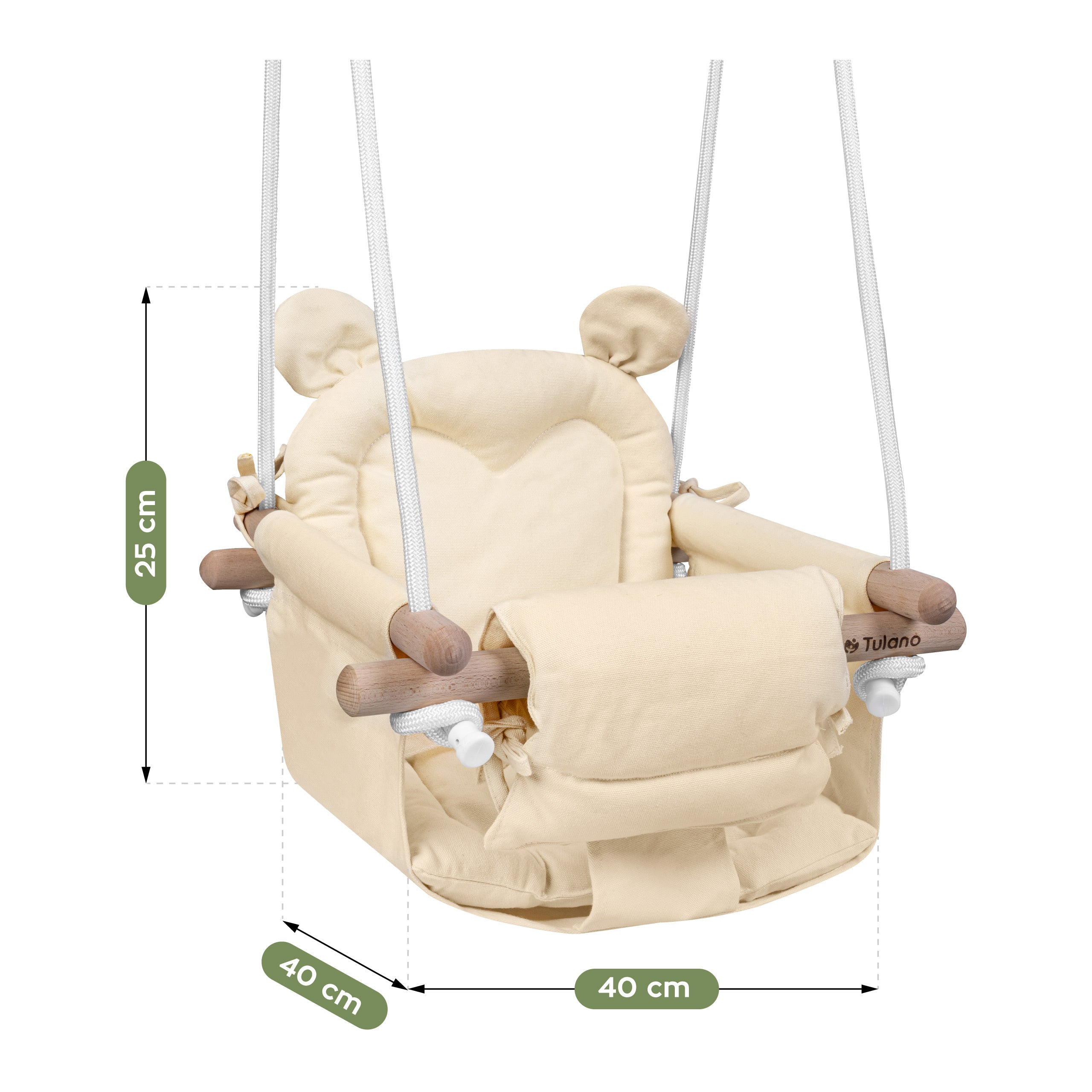 Altalena per bambini TULANO Hop 30 Beige