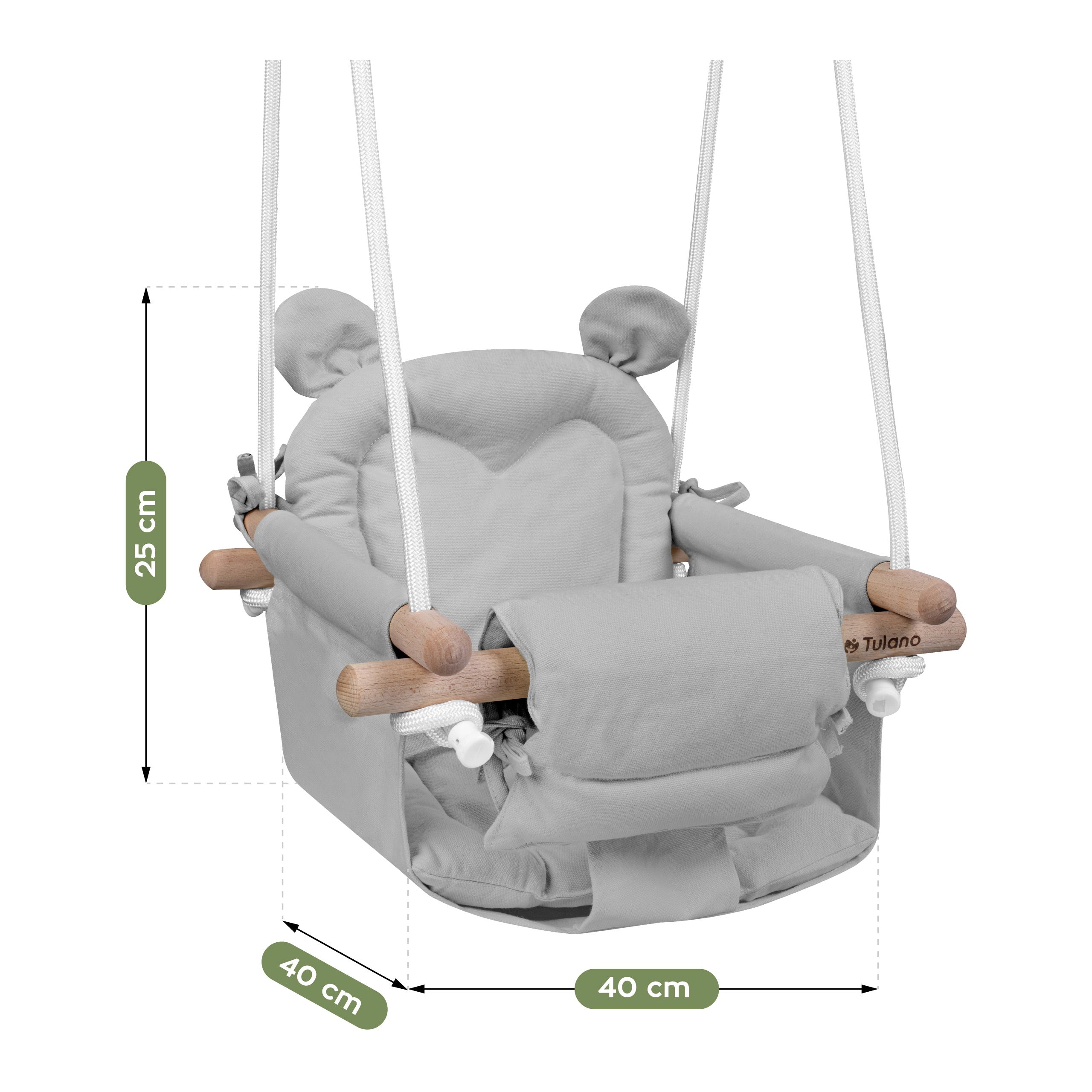 Altalena per bambini TULANO Hop 30 Grey