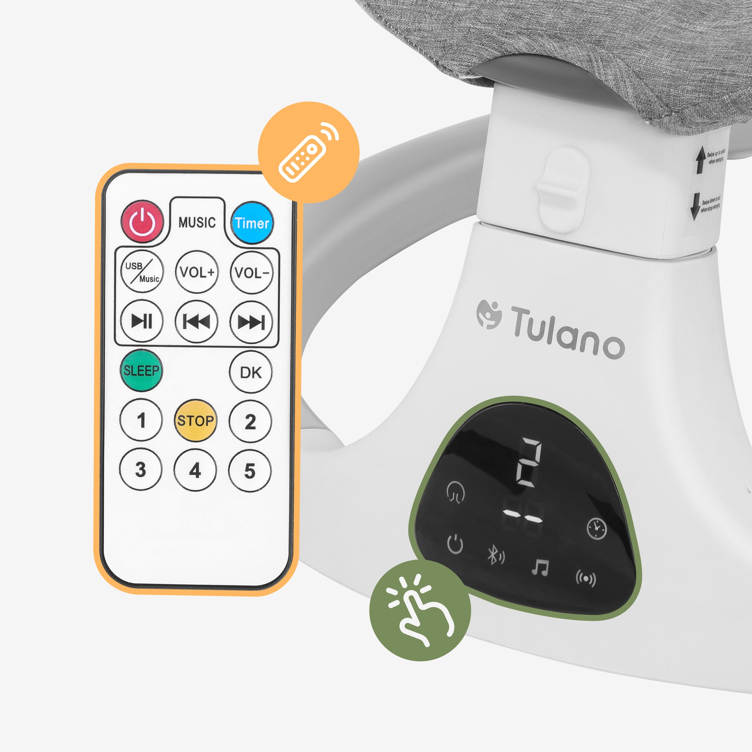 Comandi touch e telecomando: il massimo della comodità per i genitori