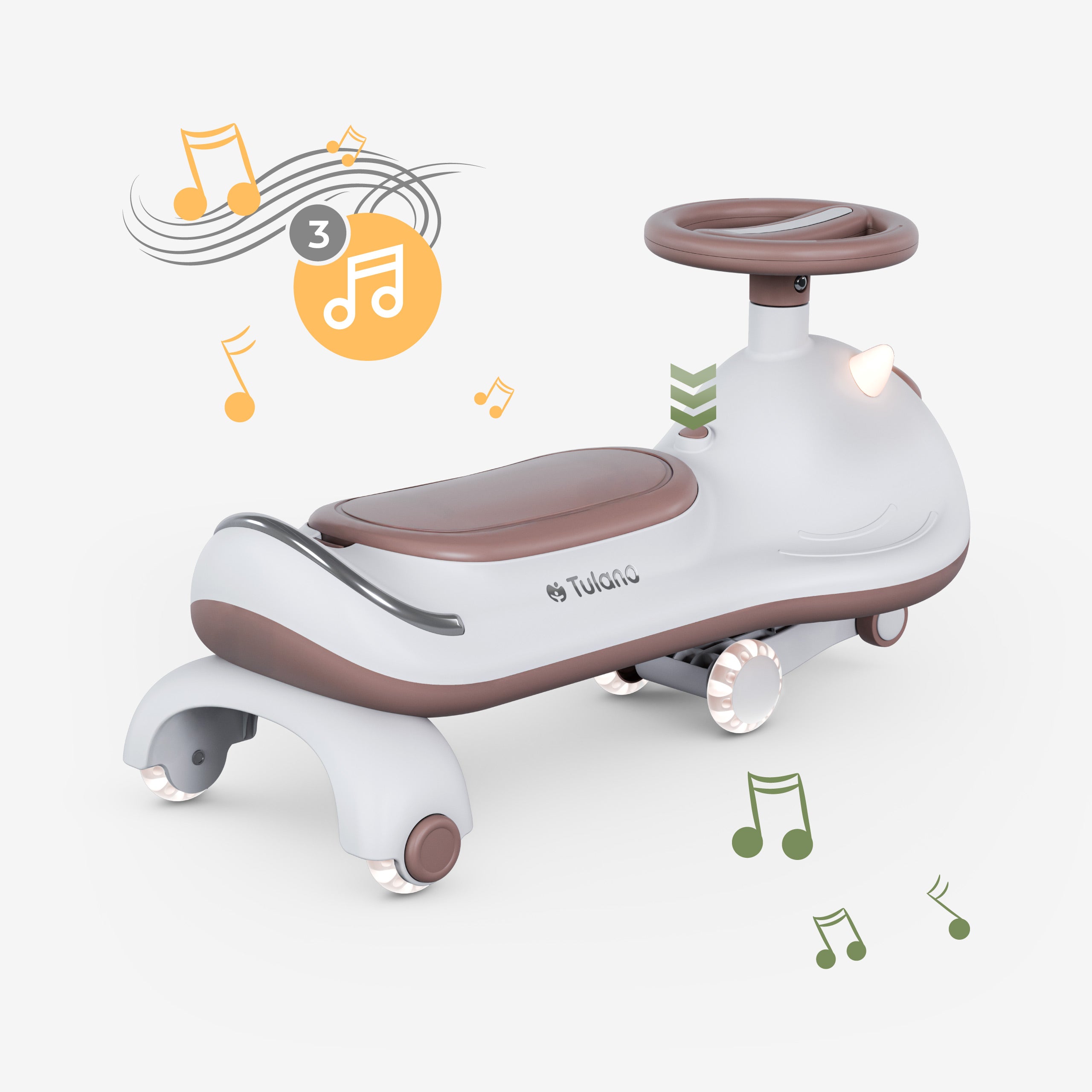 Carretto giocattolo per bambini con pannello musicale