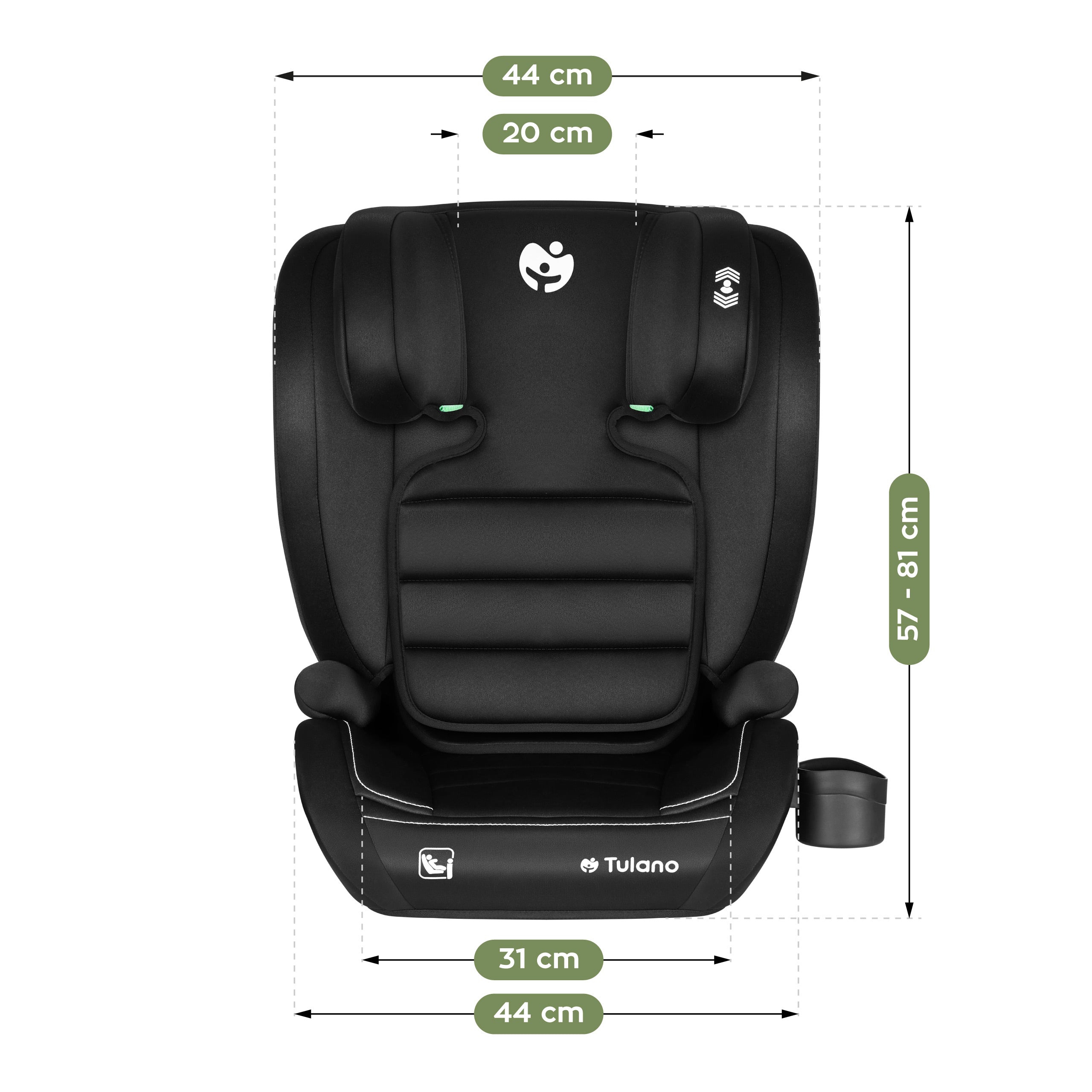 OUTLET Seggiolino auto Tulano Joy 25 Black 100-150 cm I-size