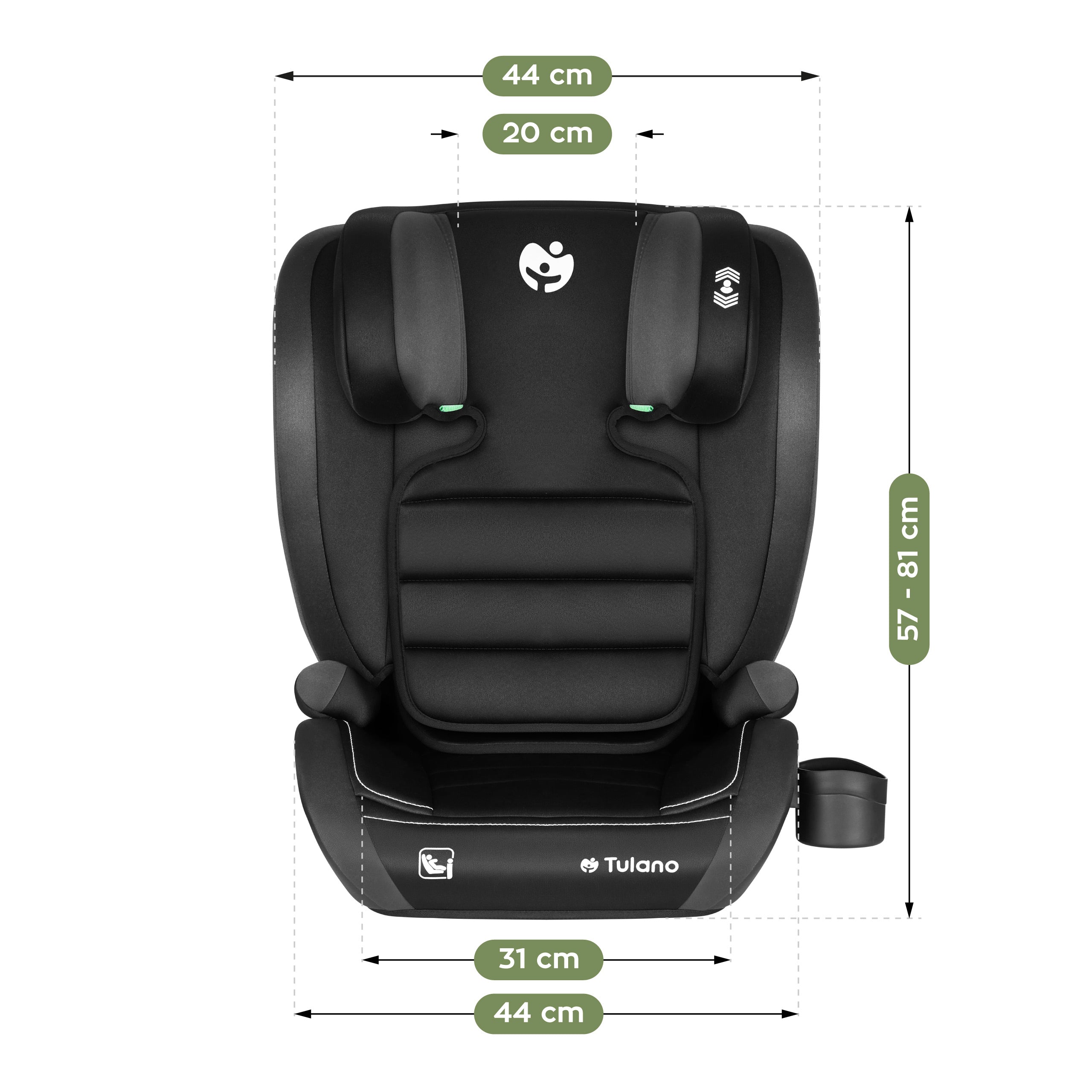 Seggiolino auto Tulano Joy 25 Nero-Grigio 100-150 cm I-size