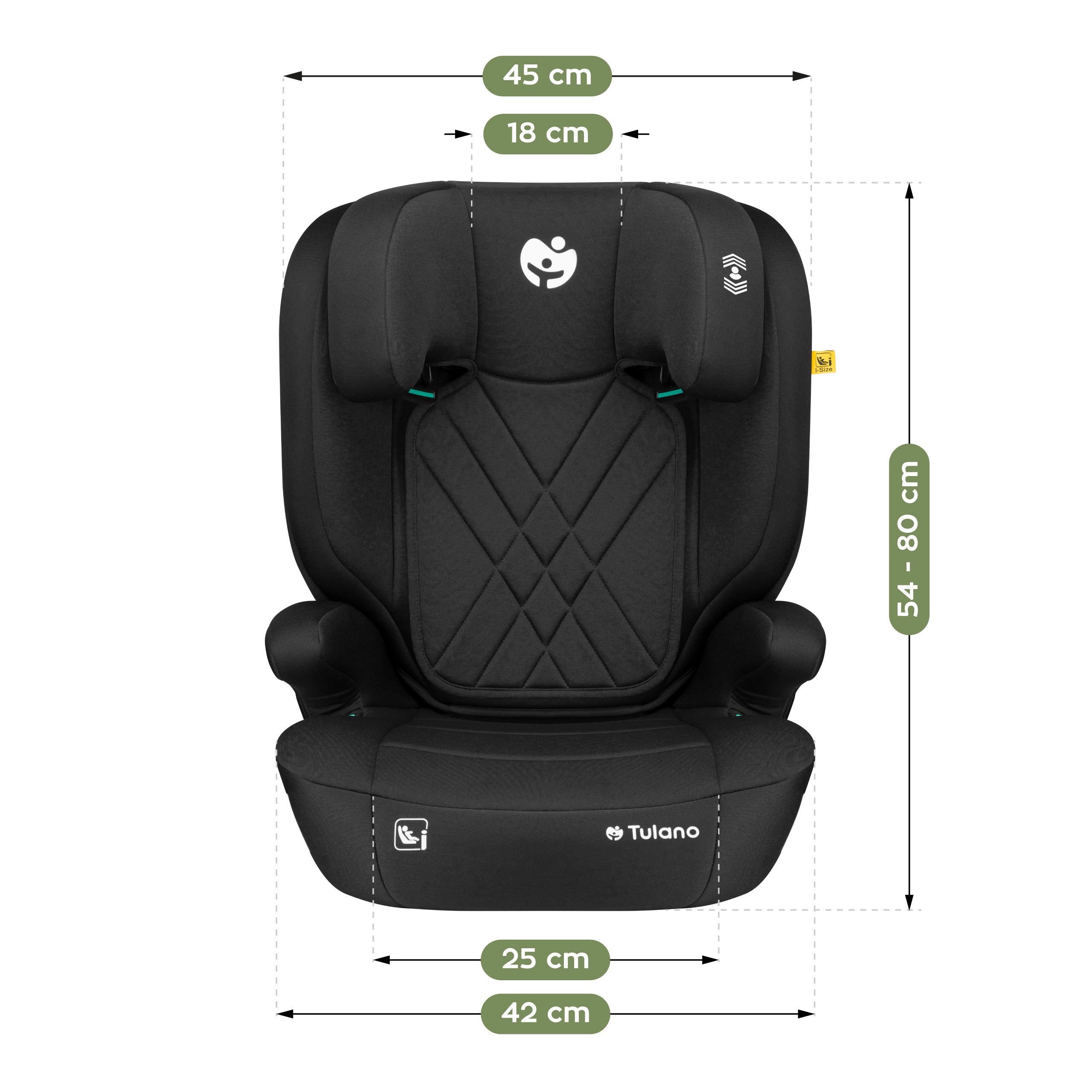 Seggiolino auto per bambini 2 in 1 100-150 cm Joy 45 Black I-Size