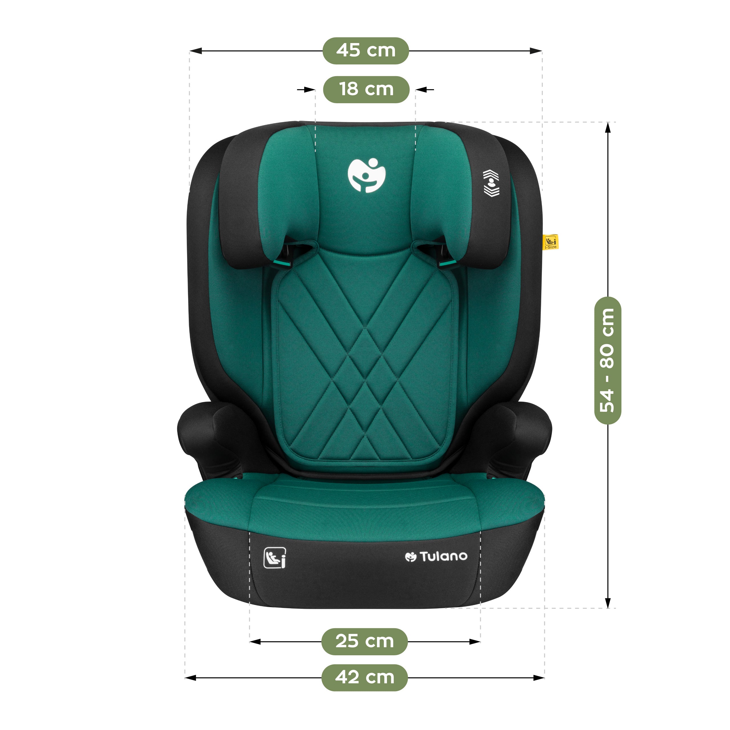 Seggiolino auto per bambini 2 in 1 100-150 cm Joy 45 Green I-Size