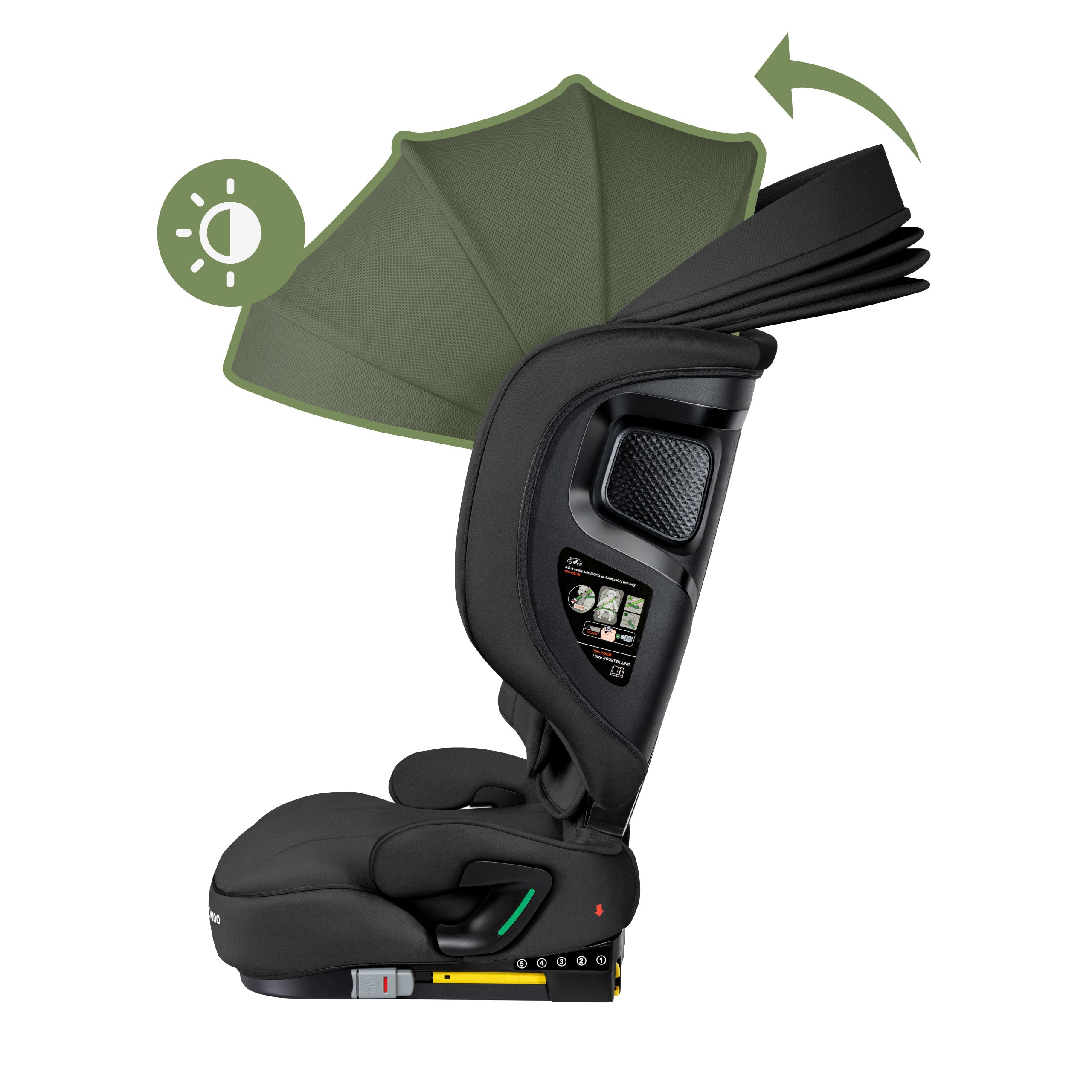 Seggiolino auto per bambini da 100 a 150 cm Tulano Joy 55 Black I-Size